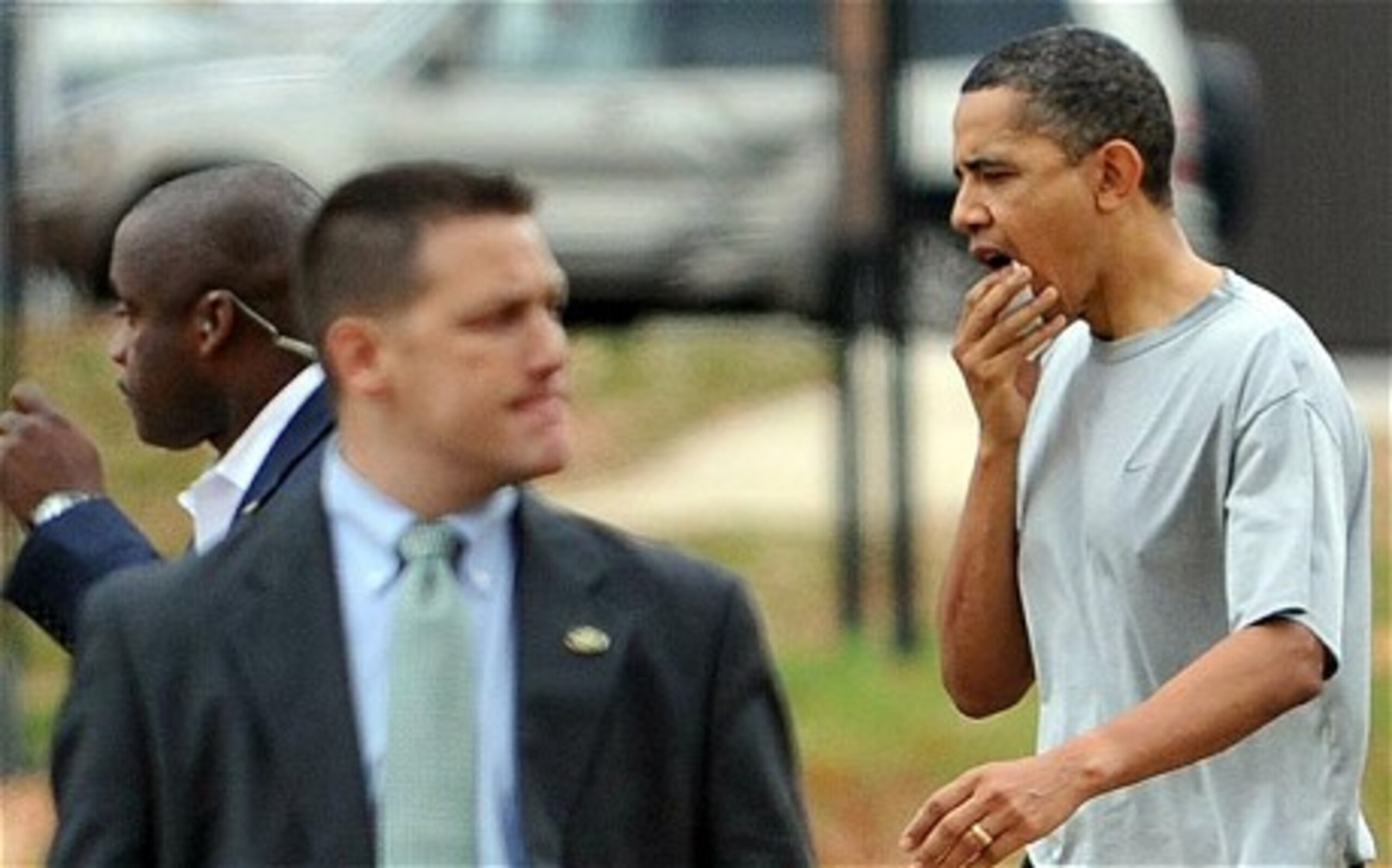 12 for 44: The President got roughed up to the tune of a dozen stitches in a pickup game in November