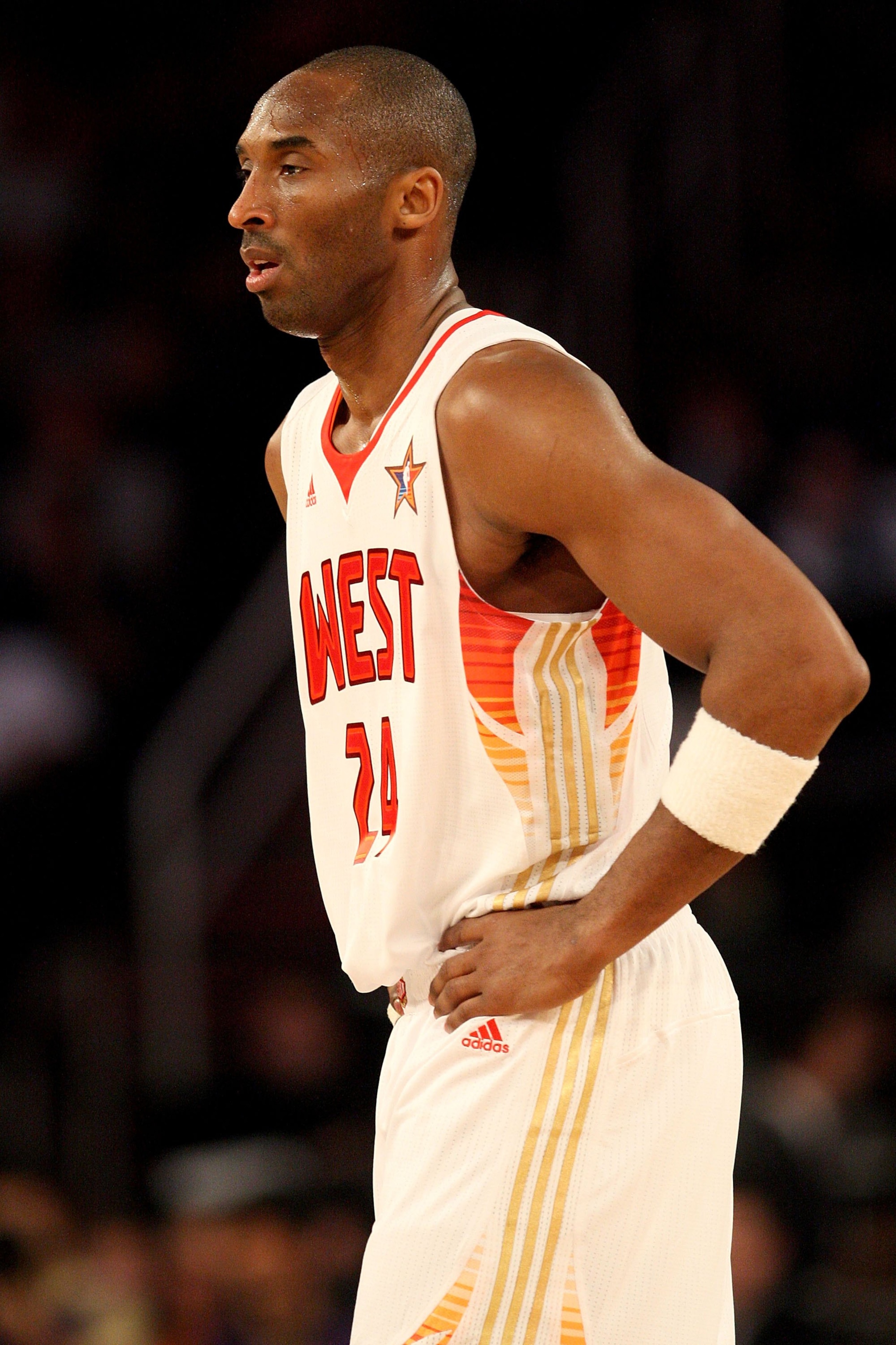 PHOENIX - FEBRUARY 15:  Kobe Bryant #24 of the Western Conference walks across the court during the 58th NBA All-Star Game, part of 2009 NBA All-Star Weekend at US Airways Center on February 15, 2009 in Phoenix, Arizona.  NOTE TO USER: User expressly ackn