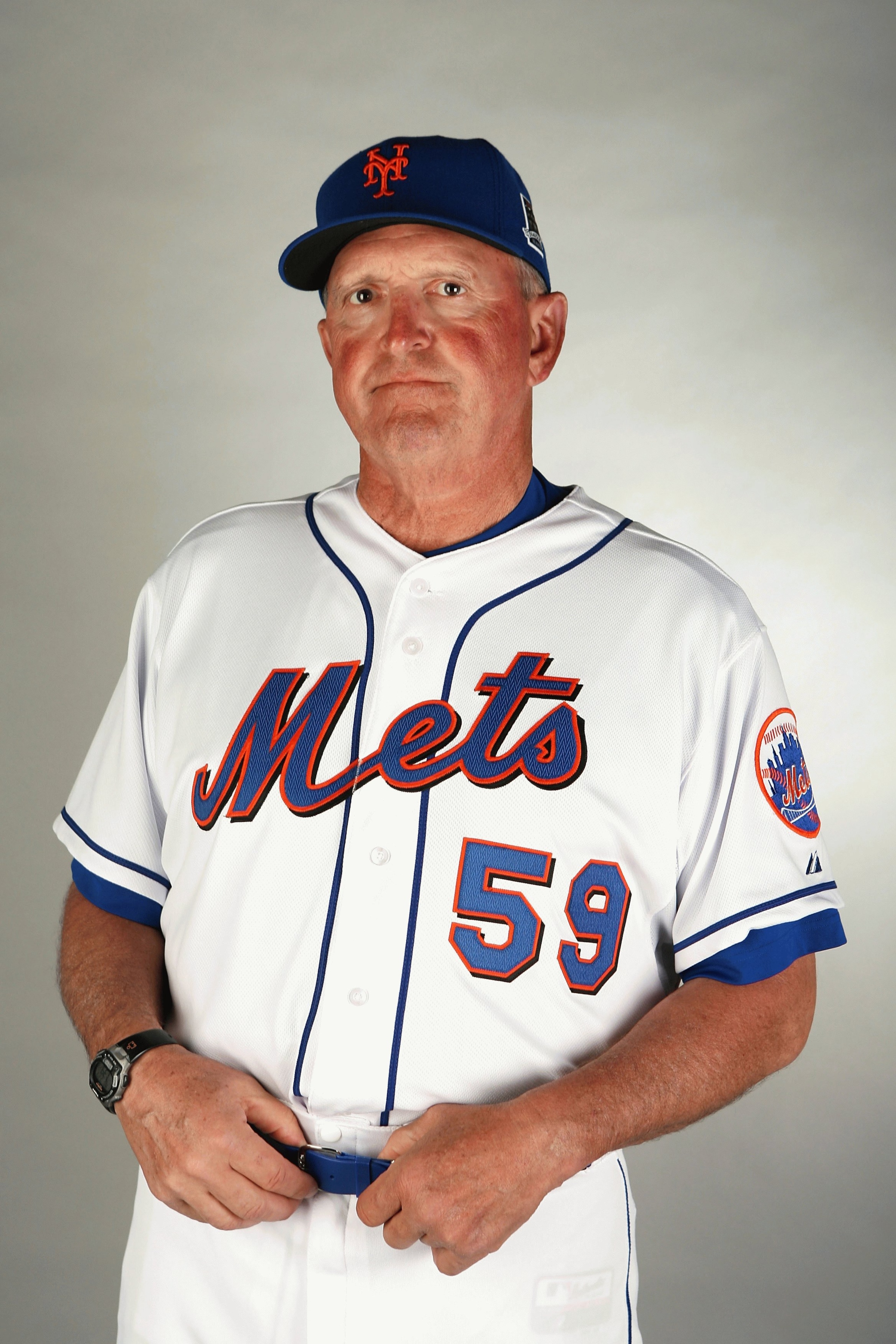 PORT SAINT LUCIE, FL - FEBRUARY 23: Coach Dan Warthen #59 of the New York Mets poses during photo day at Tradition Field on February 23, 2009 in Port Saint Lucie, Florida. (Photo by Doug Benc/Getty Images) PORT SAINT LUCIE, FL - FEBRUARY 23: Coach Dan Warthen #59 of the New York Mets poses during photo day at Tradition Field on February 23, 2009 in Port Saint Lucie, Florida. (Photo by Doug Benc/Getty Images)