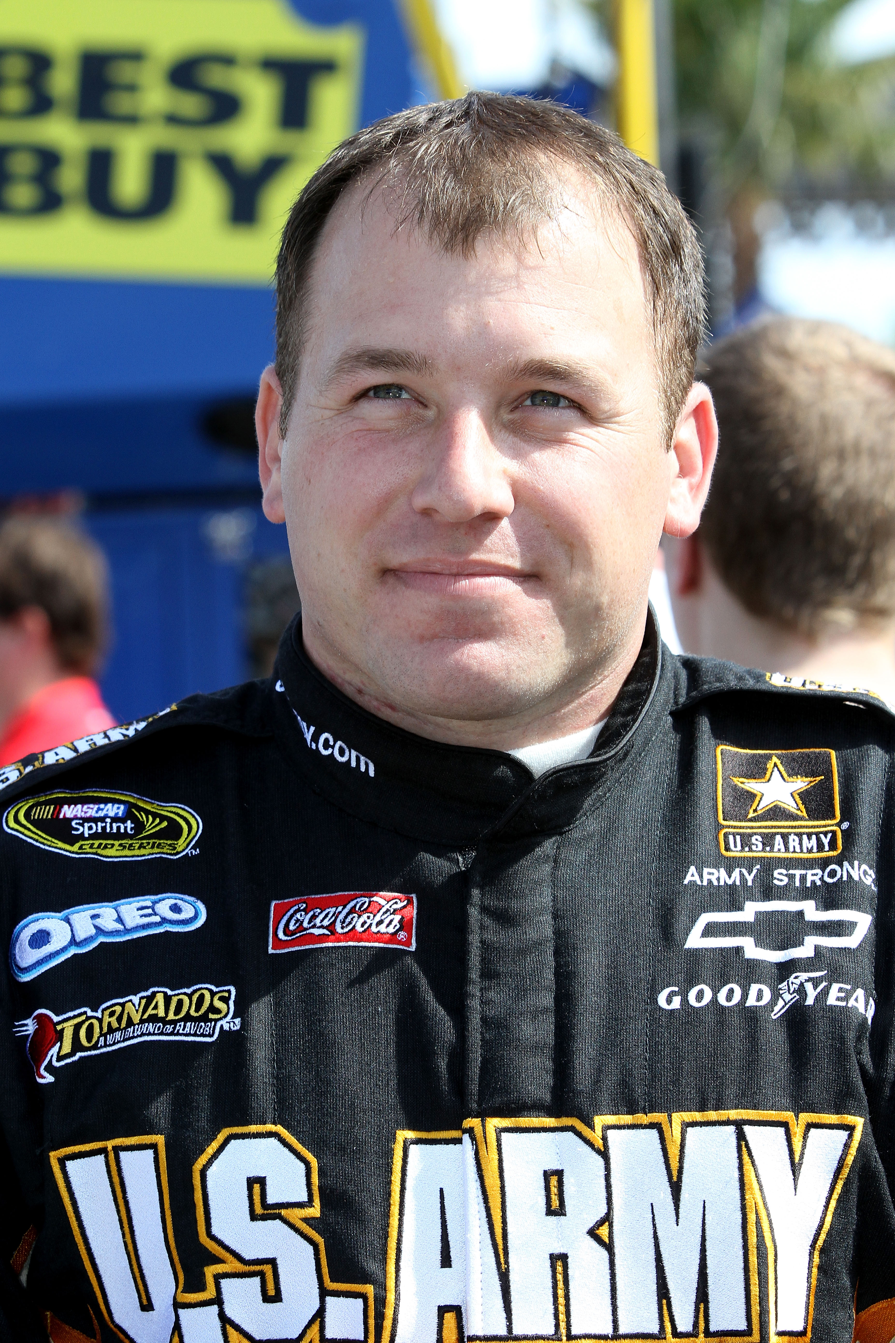 DAYTONA BEACH, FL - FEBRUARY 17:  Ryan Newman, driver of the #39 U.S. Army Chevrolet, stands on the grid prior to the first race of the NASCAR Sprint Cup Series Gatorade Duel at Daytona International Speedway on February 17, 2011 in Daytona Beach, Florida