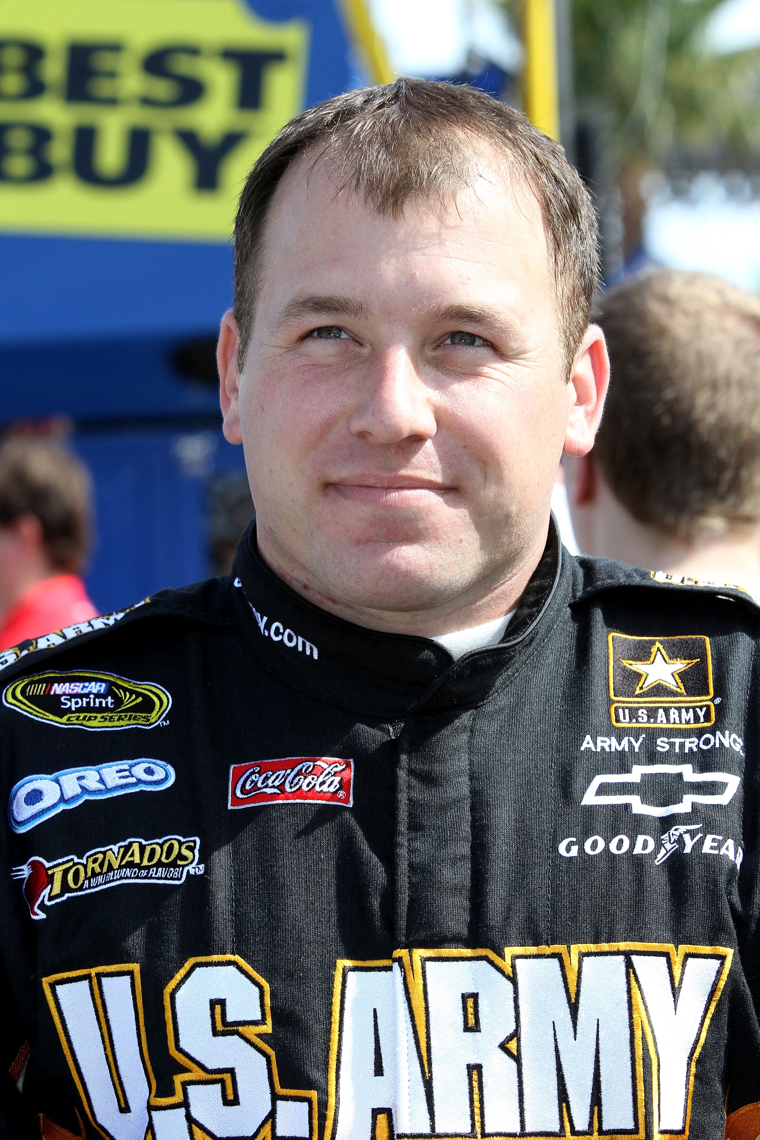 DAYTONA BEACH, FL - FEBRUARY 17:  Ryan Newman, driver of the #39 U.S. Army Chevrolet, stands on the grid prior to the first race of the NASCAR Sprint Cup Series Gatorade Duel at Daytona International Speedway on February 17, 2011 in Daytona Beach, Florida