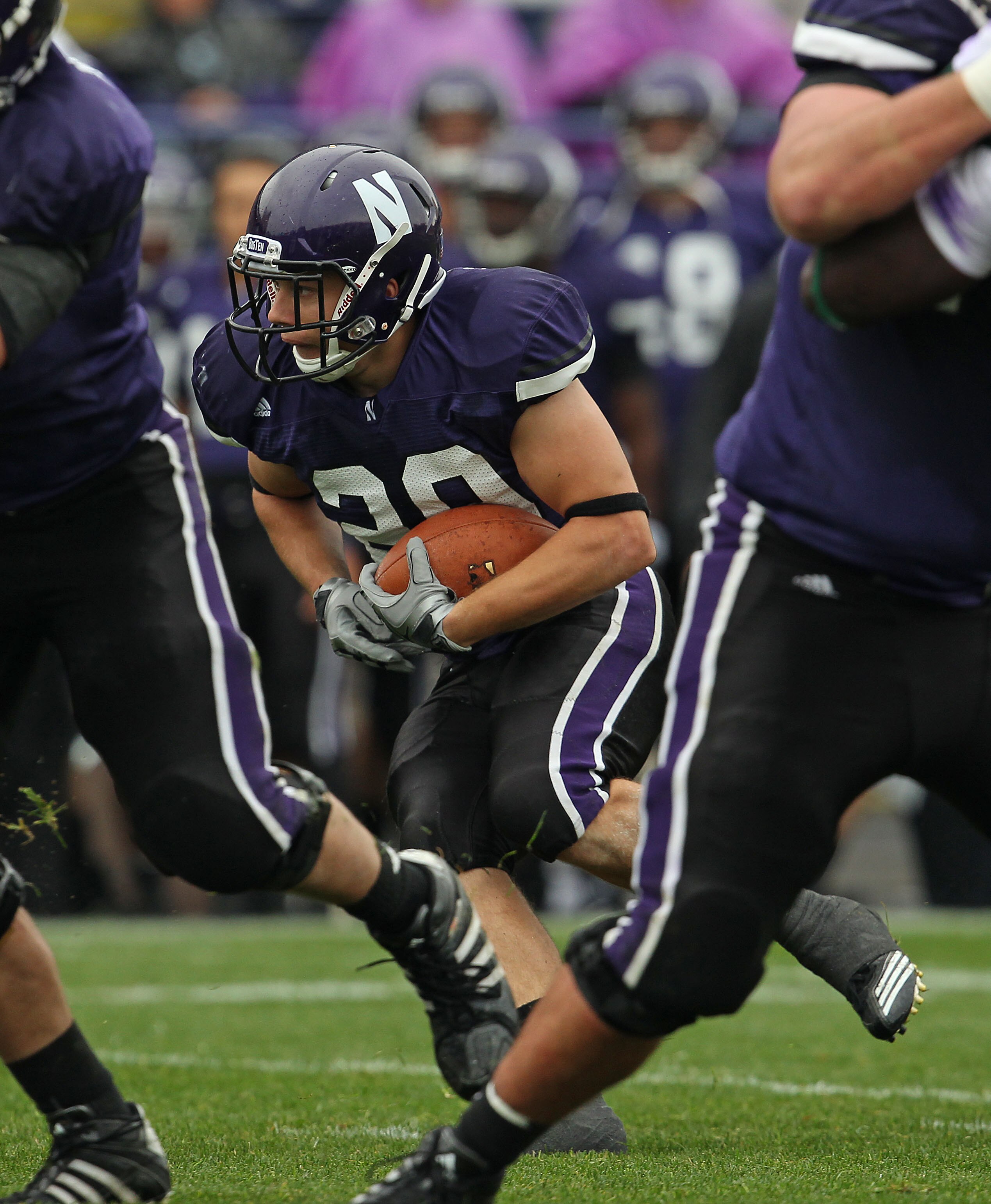 EVANSTON, IL - OCTOBER 23: Mike Trumpy #29 of the Northwestern Wildcats runs against the Michigan State Spartans at Ryan Field on October 23, 2010 in Evanston, Illinois. Michigan State defeated Northwestern 35-27. (Photo by Jonathan Daniel/Getty Images) EVANSTON, IL - OCTOBER 23: Mike Trumpy #29 of the Northwestern Wildcats runs against the Michigan State Spartans at Ryan Field on October 23, 2010 in Evanston, Illinois. Michigan State defeated Northwestern 35-27. (Photo by Jonathan Daniel/Getty Images)