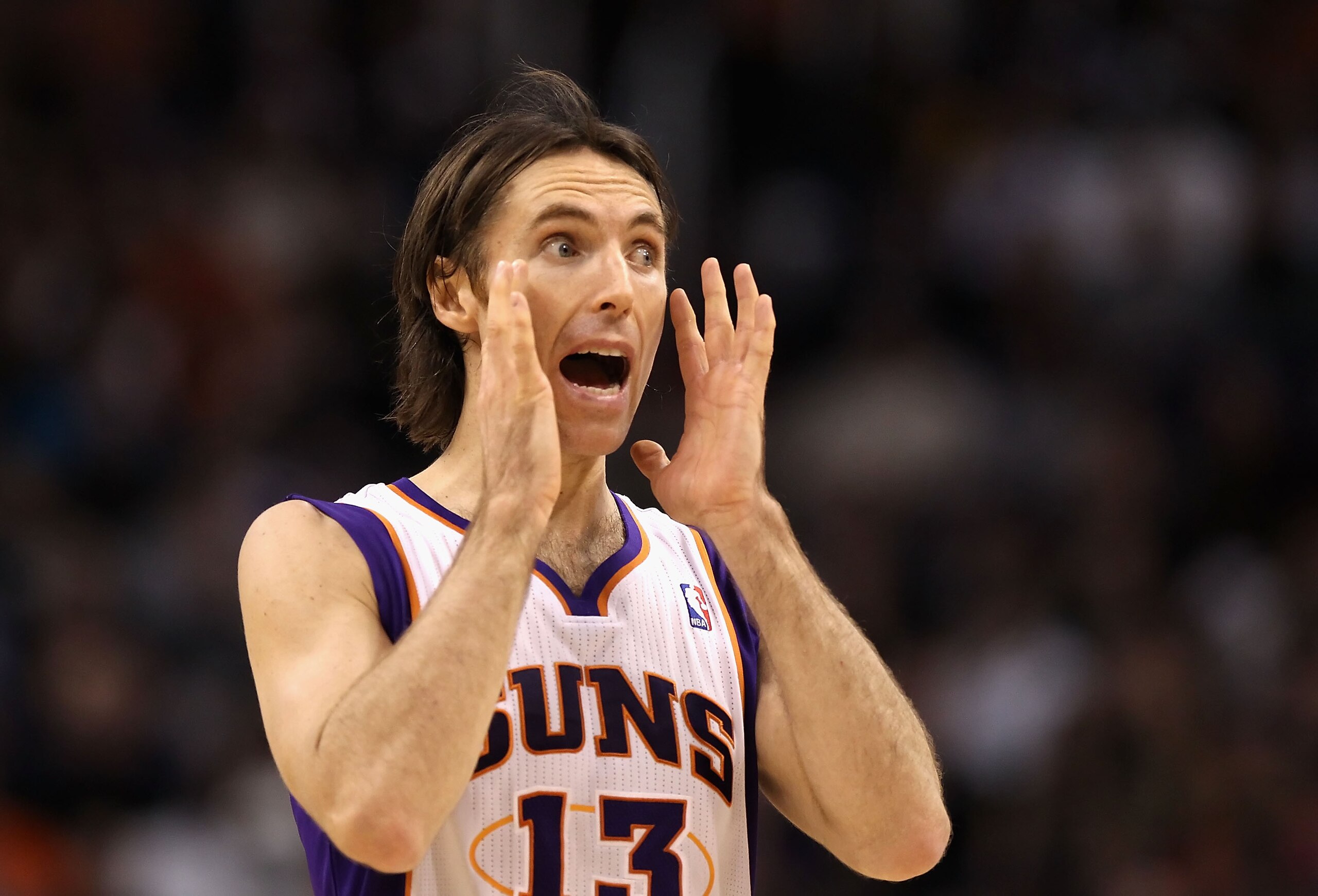 PHOENIX, AZ - JANUARY 28: Steve Nash #13 of the Phoenix Suns during the NBA game against the Boston Celtics at US Airways Center on January 28, 2011 in Phoenix, Arizona. The Suns defeated the Celtics 88-71. NOTE TO USER: User expressly acknowledges and a PHOENIX, AZ - JANUARY 28: Steve Nash #13 of the Phoenix Suns during the NBA game against the Boston Celtics at US Airways Center on January 28, 2011 in Phoenix, Arizona. The Suns defeated the Celtics 88-71. NOTE TO USER: User expressly acknowledges and a