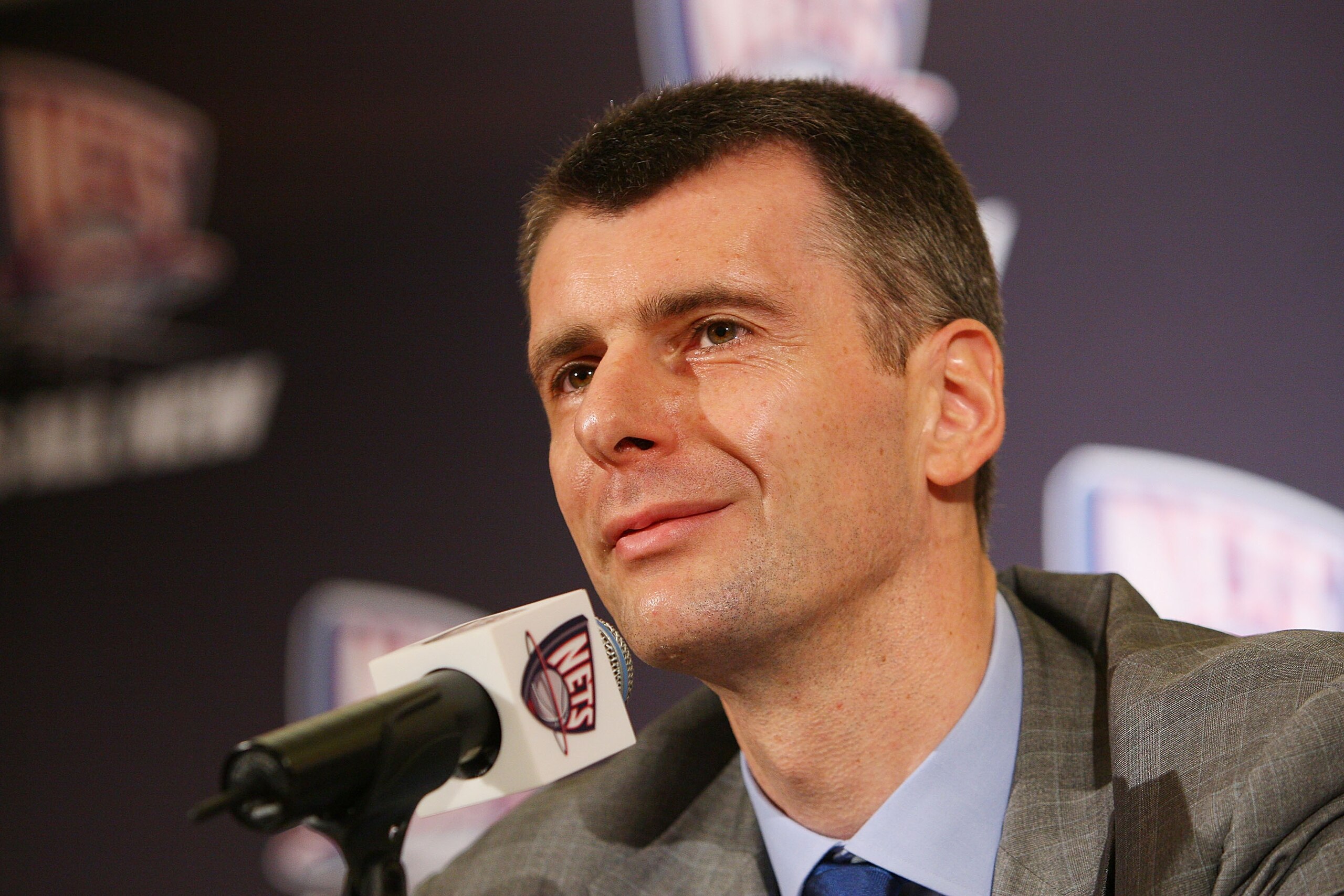 NEW YORK - MAY 19: New Jersey Nets Owner Mikhail Prokhorov addresses the media during a press conference at the Four Seasons Hotel on May 19, 2010 in New York City. (Photo by Mike Stobe/Getty Images) NEW YORK - MAY 19: New Jersey Nets Owner Mikhail Prokhorov addresses the media during a press conference at the Four Seasons Hotel on May 19, 2010 in New York City. (Photo by Mike Stobe/Getty Images)
