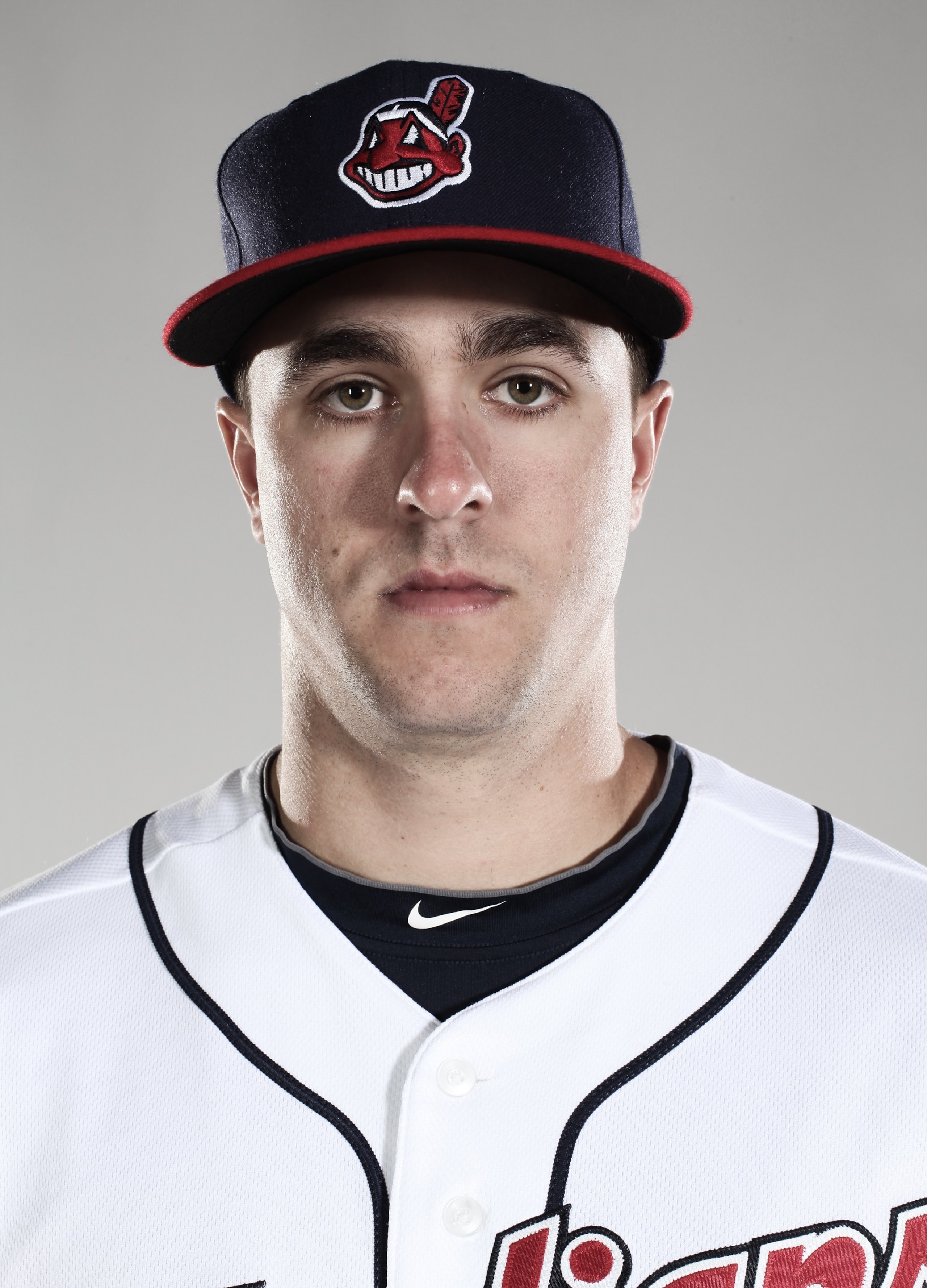GOODYEAR, AZ - FEBRUARY 28:  (EDITORS NOTE: This images was digitally desaturated.)  Lonnie Chisenhall #76 poses for a portrait during the Cleveland Indians Photo Day at the training complex at Goodyear Stadium on February 28, 2010 in Goodyear, Arizona.