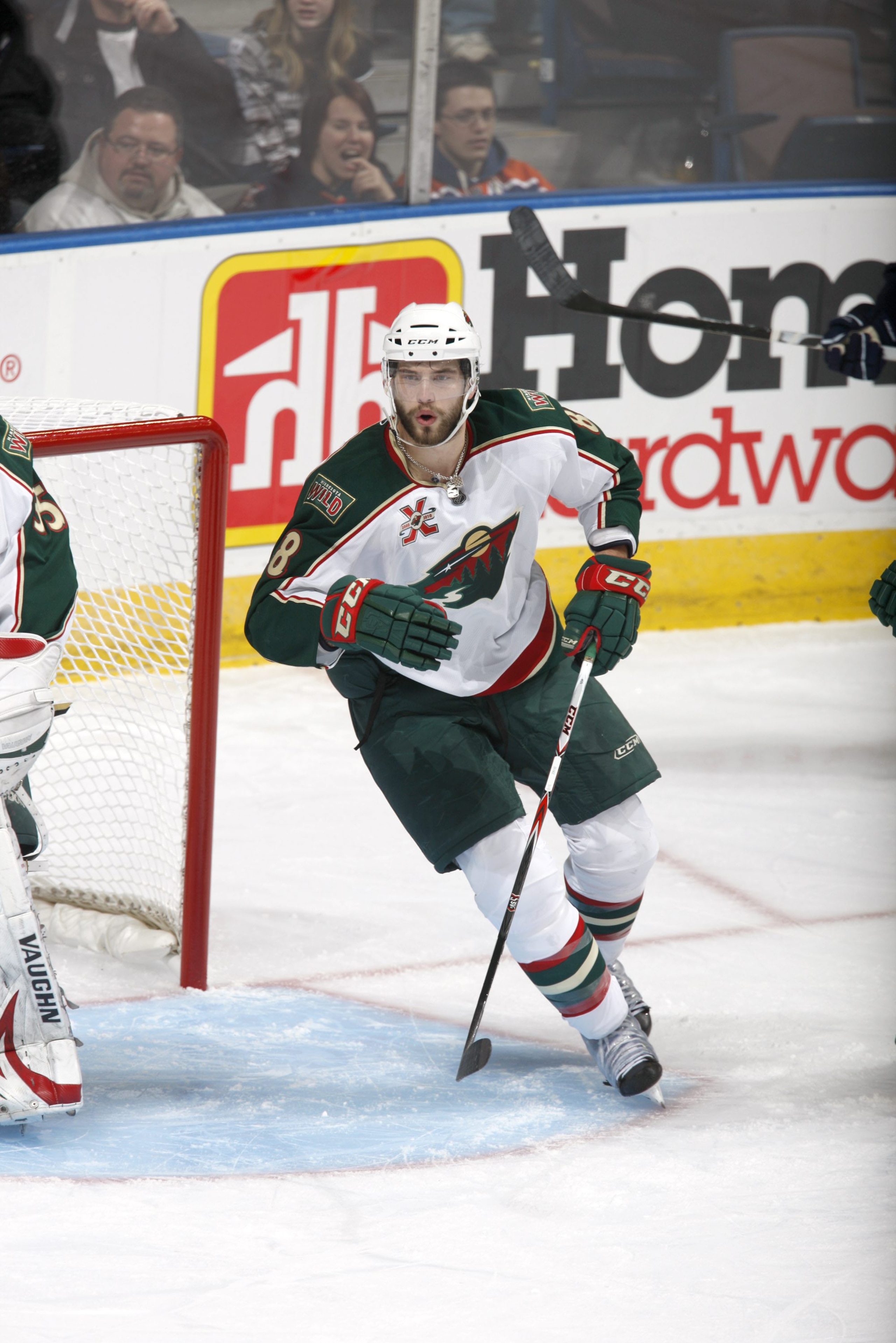 EDMONTON, CANADA - JANUARY 18: Brent Burns #8 of the Minnesota Wild skates against the Edmonton Oilers on January 18, 2011 at Rexall Place in Edmonton, Alberta, Canada. (Photo by Dale MacMillan/Getty Images)