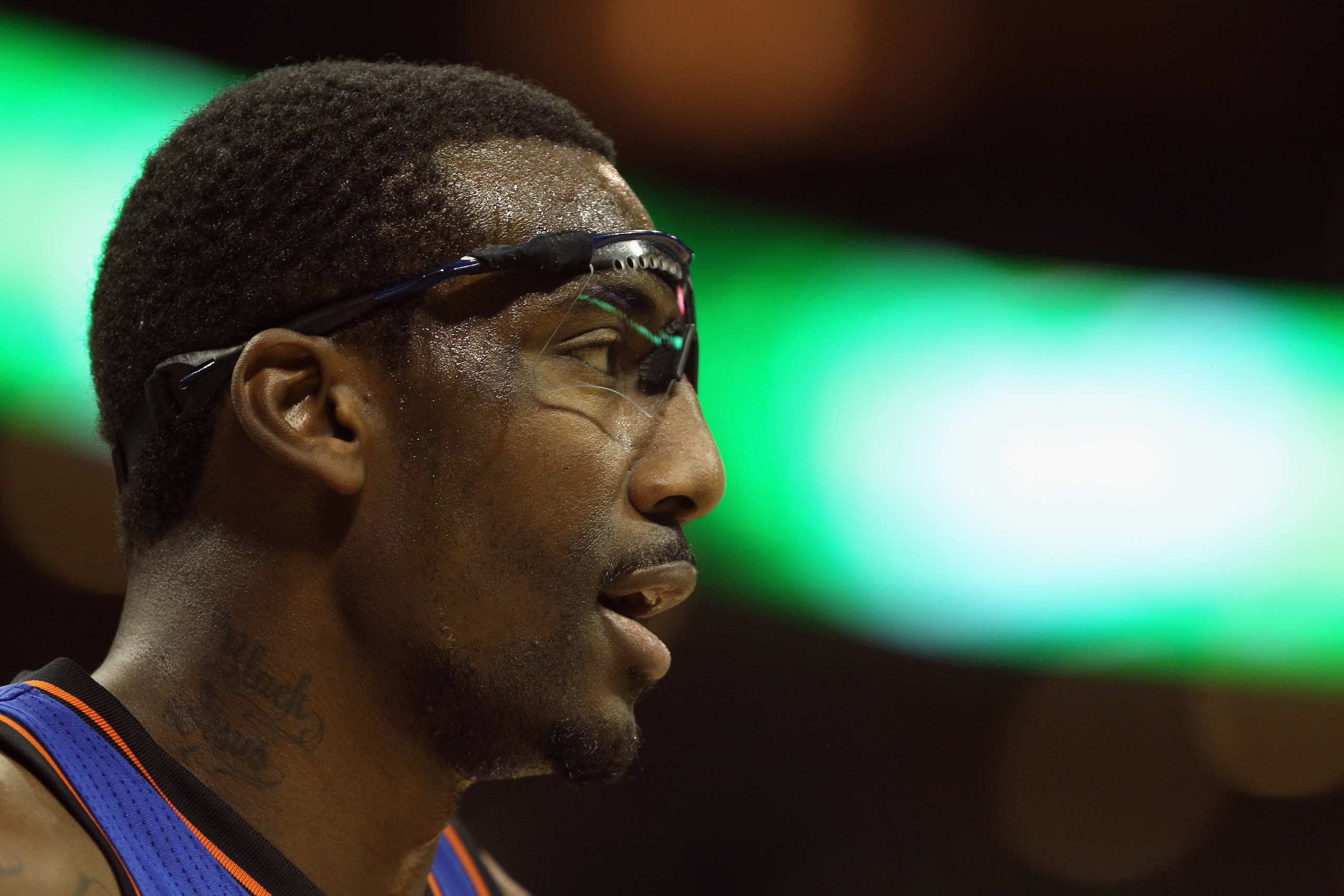 CHARLOTTE, NC - NOVEMBER 24:  Amare Stoudemire #1 of the New York Knicks during his game against the Charlotte Bobcats at Time Warner Cable Arena on November 24, 2010 in Charlotte, North Carolina.  NOTE TO USER: User expressly acknowledges and agrees that