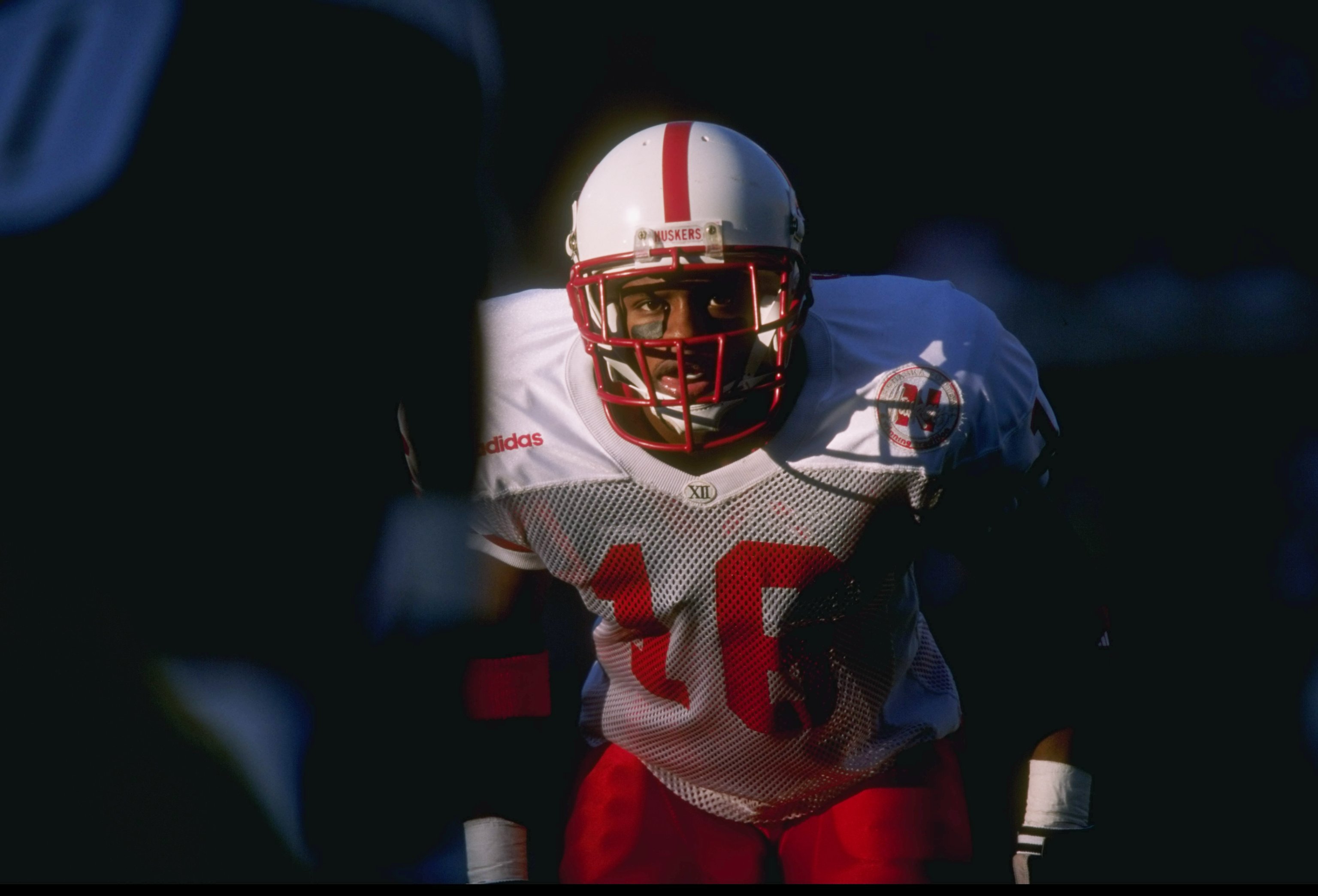28 Nov 1997:  Erwin Swiney of the Nebraska Cornhuskers stands on the field during a game against the Colorado Buffaloes at Folsom Field in Boulder, Colorado.  The Cornhuskers won the game 27-24. Mandatory Credit: Brian Bahr  /Allsport