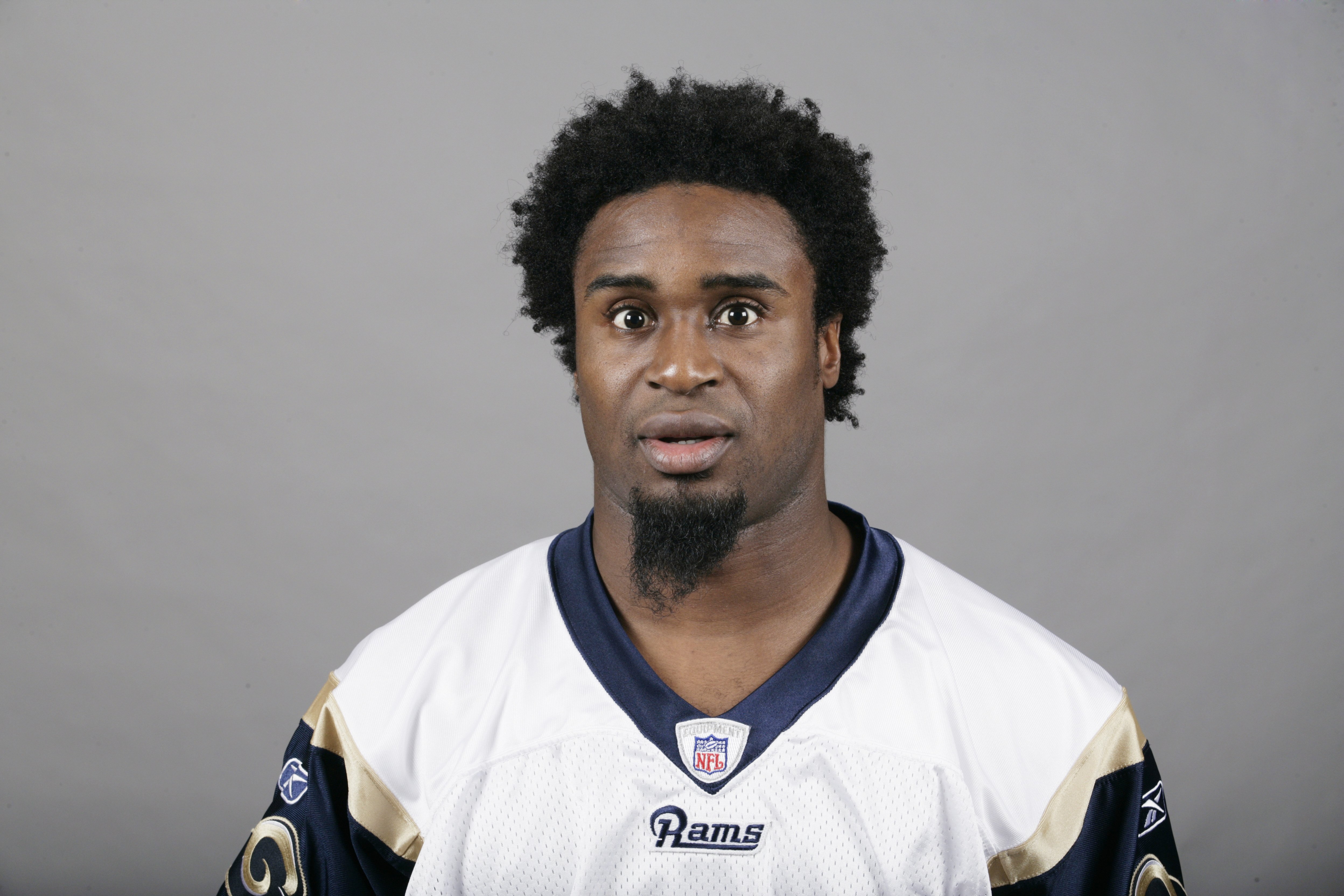 ST. LOUIS - 2009:  Oshiomogho Atogwe of the St. Louis Rams poses for his 2009 NFL headshot at photo day in St. Louis, Missouri.  (Photo by NFL Photos)