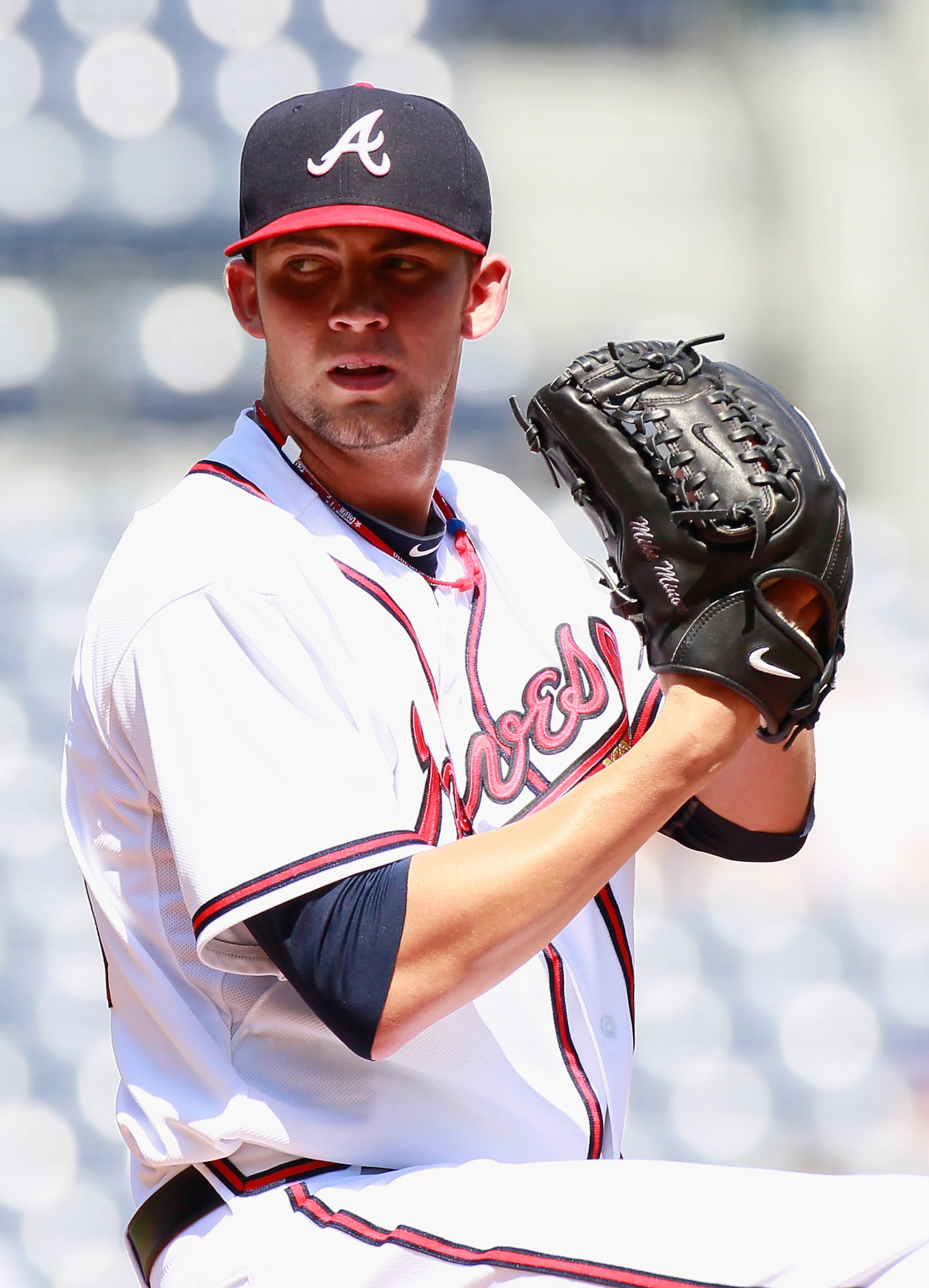 ATLANTA - SEPTEMBER 15:  Starting pitcher Mike Minor #56 of the Atlanta Braves pitches against the Washington Nationals at Turner Field on September 15, 2010 in Atlanta, Georgia.  (Photo by Kevin C. Cox/Getty Images)
