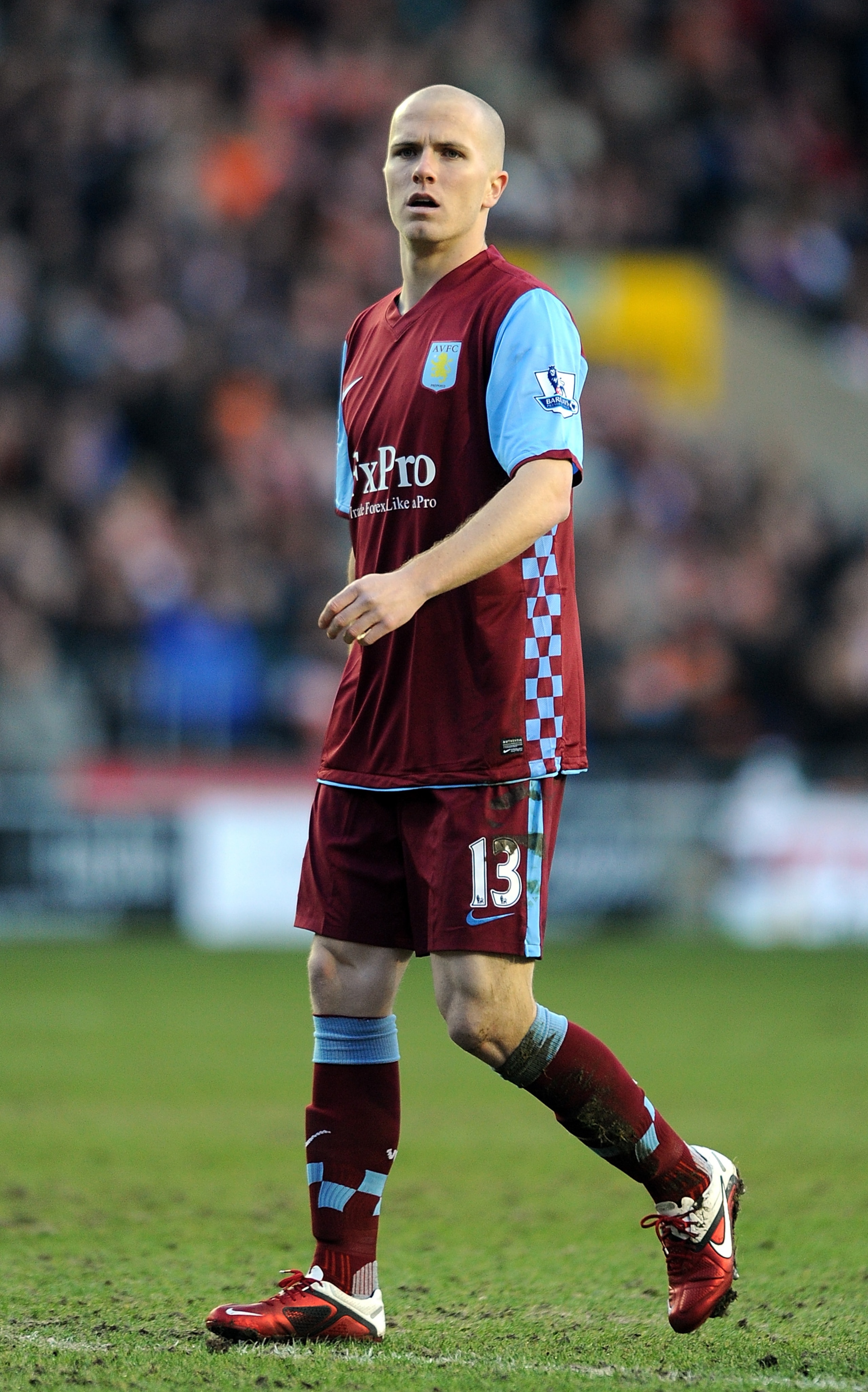 BLACKPOOL, ENGLAND - FEBRUARY 12:  Michael Bradley of Aston Villa in action during the Barclays Premier League match between Blackpool and Aston Villa at Bloomfield Road on February 12, 2011 in Blackpool, England.  (Photo by Chris Brunskill/Getty Images)