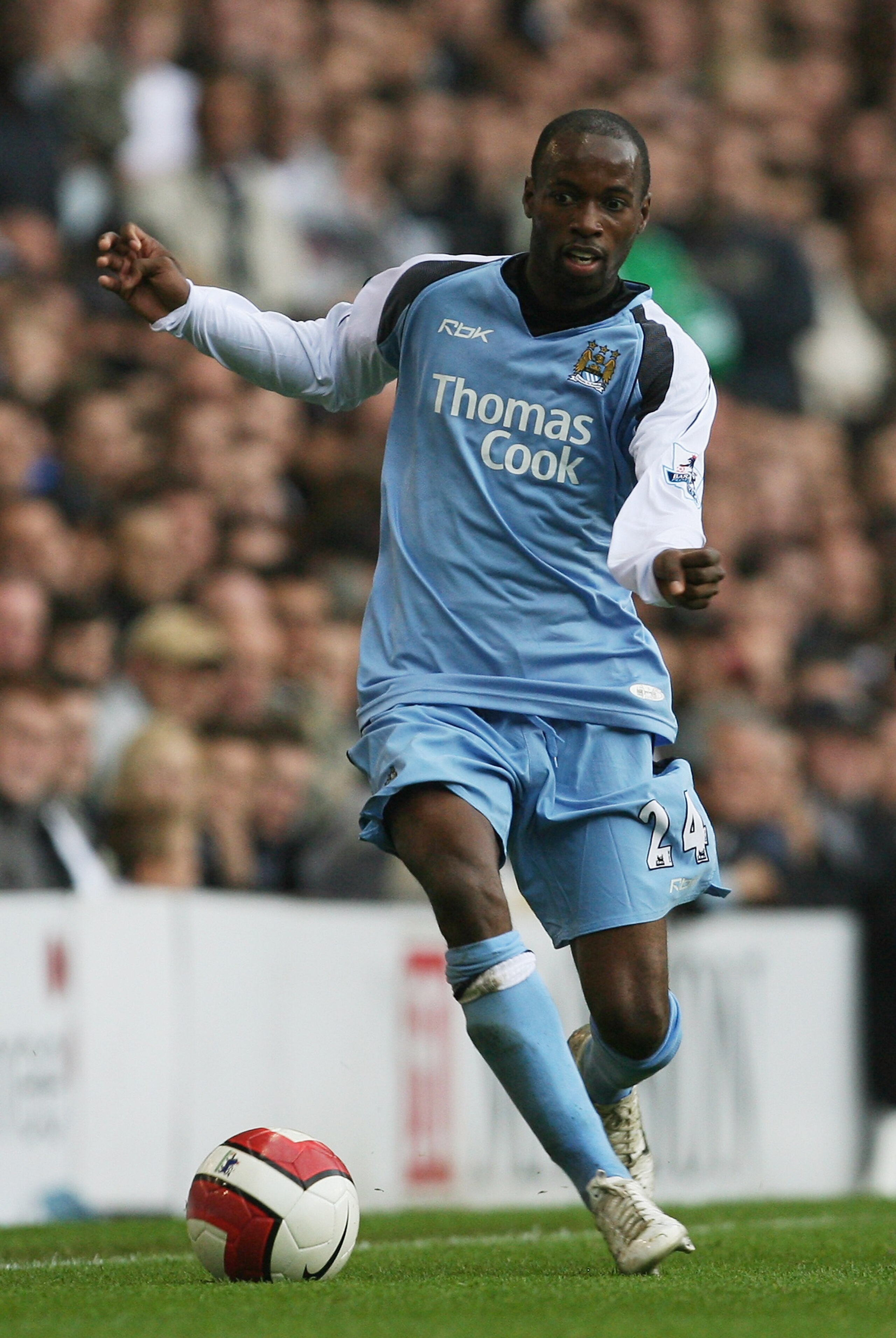 LONDON - MAY 13:  DaMarcus Beasley of City runs with the ball during the Barclays Premiership match between Tottenham Hotspur and Manchester City at White Hart Lane on May 13, 2007 in London, England.   (Photo by Clive Rose/Getty Images)