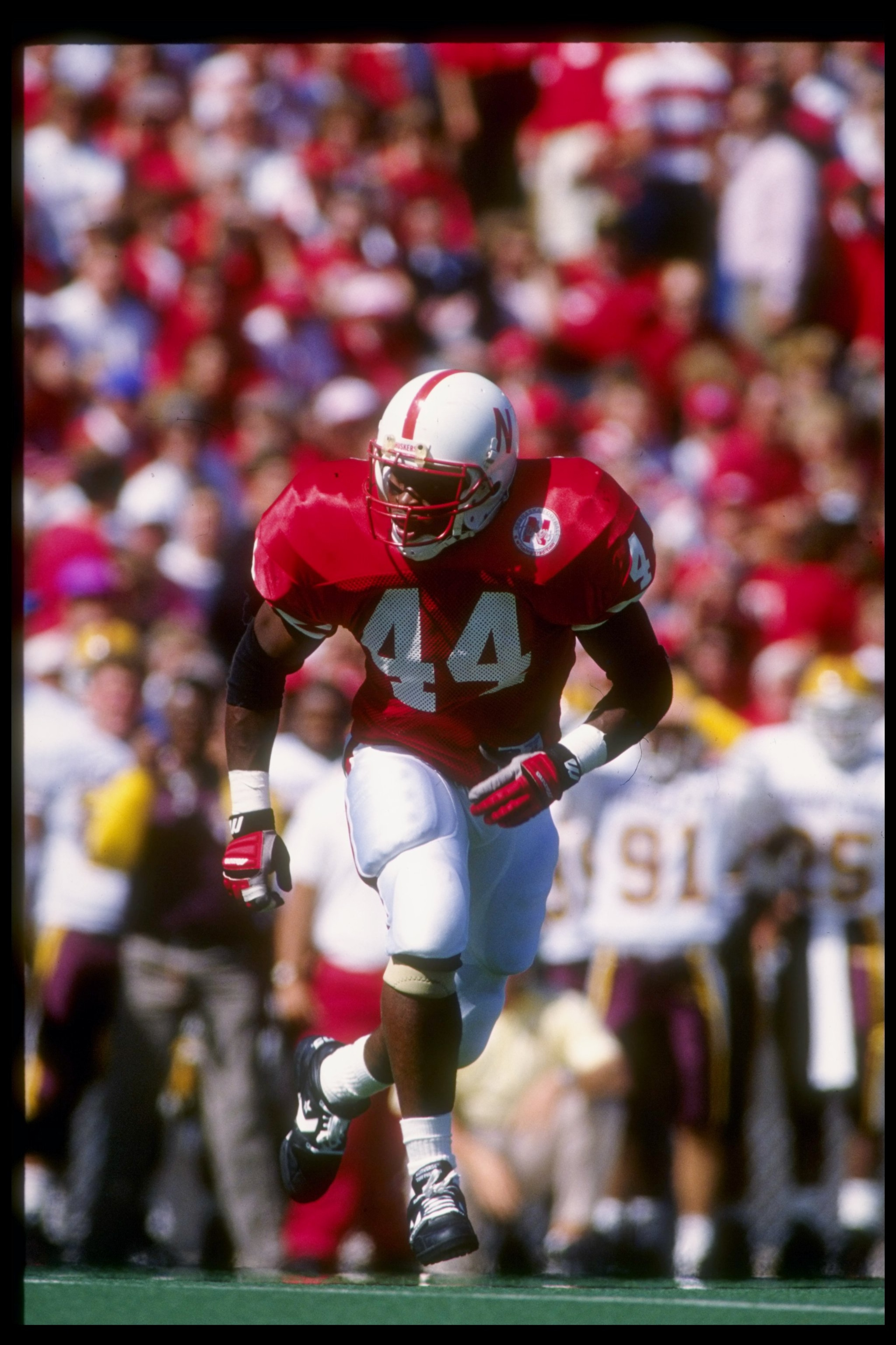 26 Sep 1992: Calvin Jones of the Nebraska Cornhuskers in action during a game against the Arizona State Sun Devils. Nebraska won the game 45-24. Mandatory Credit: Earl Richardson /Allsport 26 Sep 1992: Calvin Jones of the Nebraska Cornhuskers in action during a game against the Arizona State Sun Devils. Nebraska won the game 45-24. Mandatory Credit: Earl Richardson /Allsport