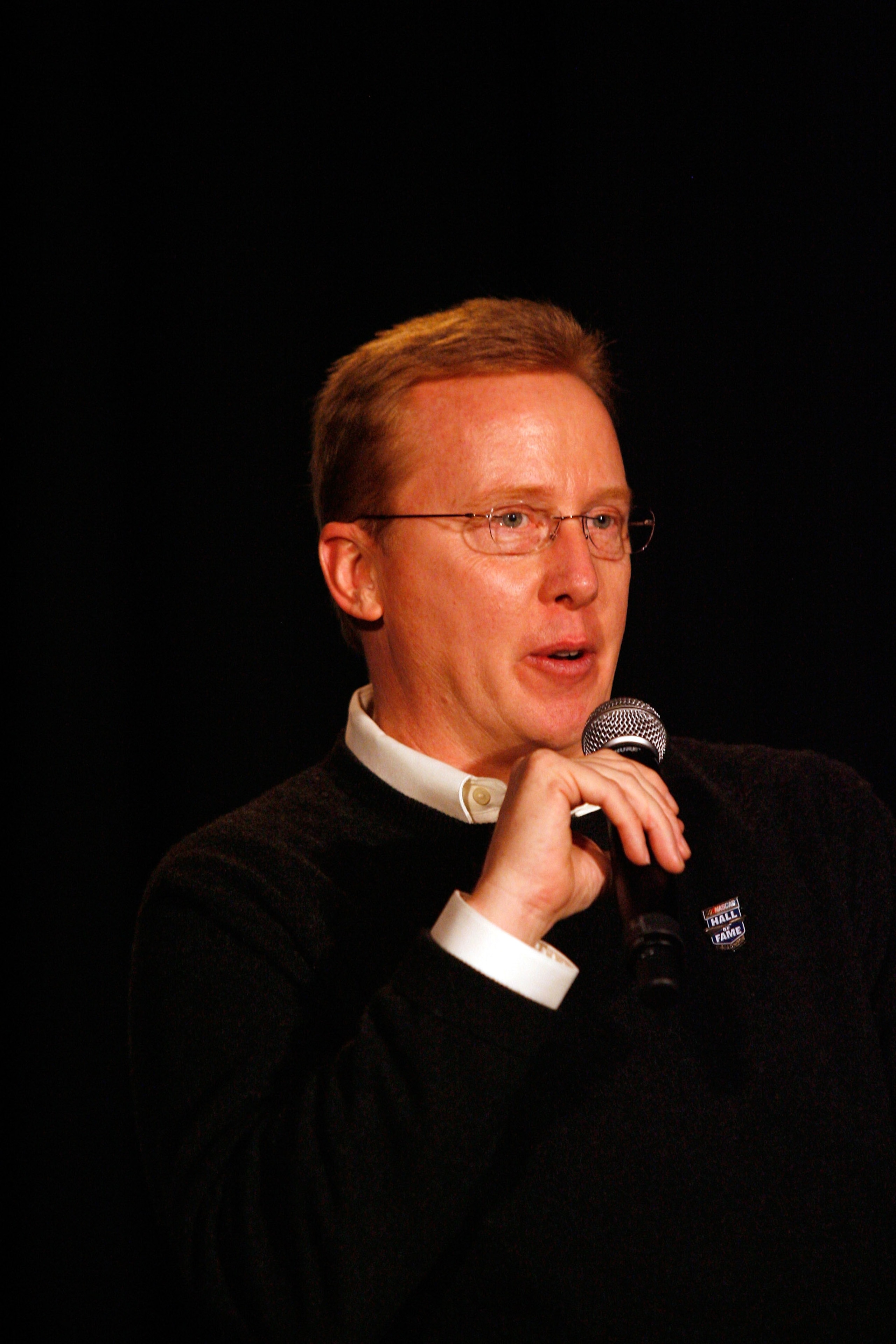 CHARLOTTE, NC - JANUARY 19:  Former NASCAR driver Ricky Craven speaks with the media, during the NASCAR Sprint Media Tour hosted by Charlotte Motor Speedway, held at the Nascar Hall of Fame on January 18, 2010 in Concord, North Carolina.  (Photo by Jason