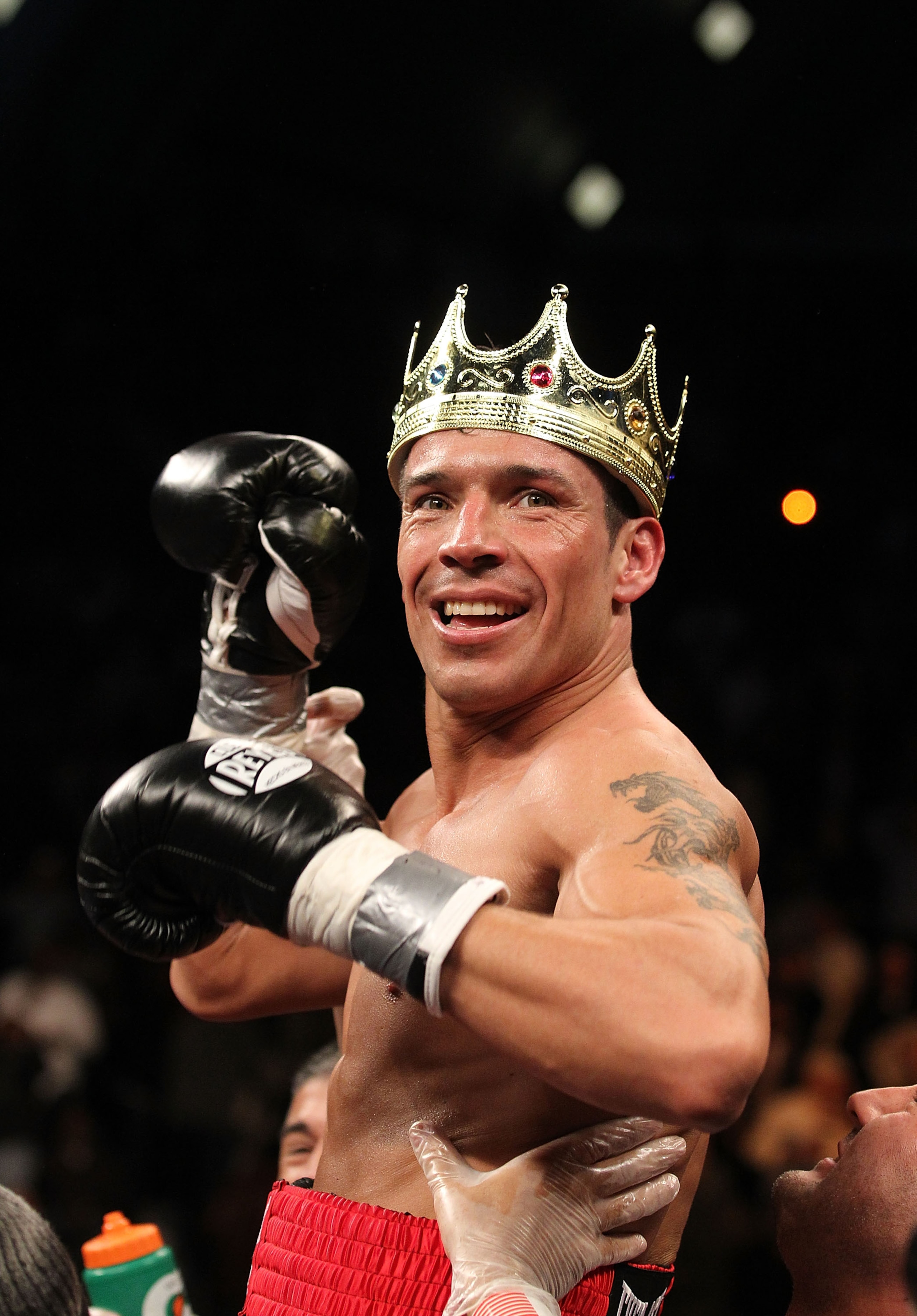 ATLANTIC CITY, NJ - NOVEMBER 20:  Sergio Martinez celebrates after knocking out Paul Williams in the second round of their Middleweight Championship fight on November 20, 2010 at The Boardwalk Hall in Atlantic City, New Jersey.  (Photo by Al Bello/Getty I