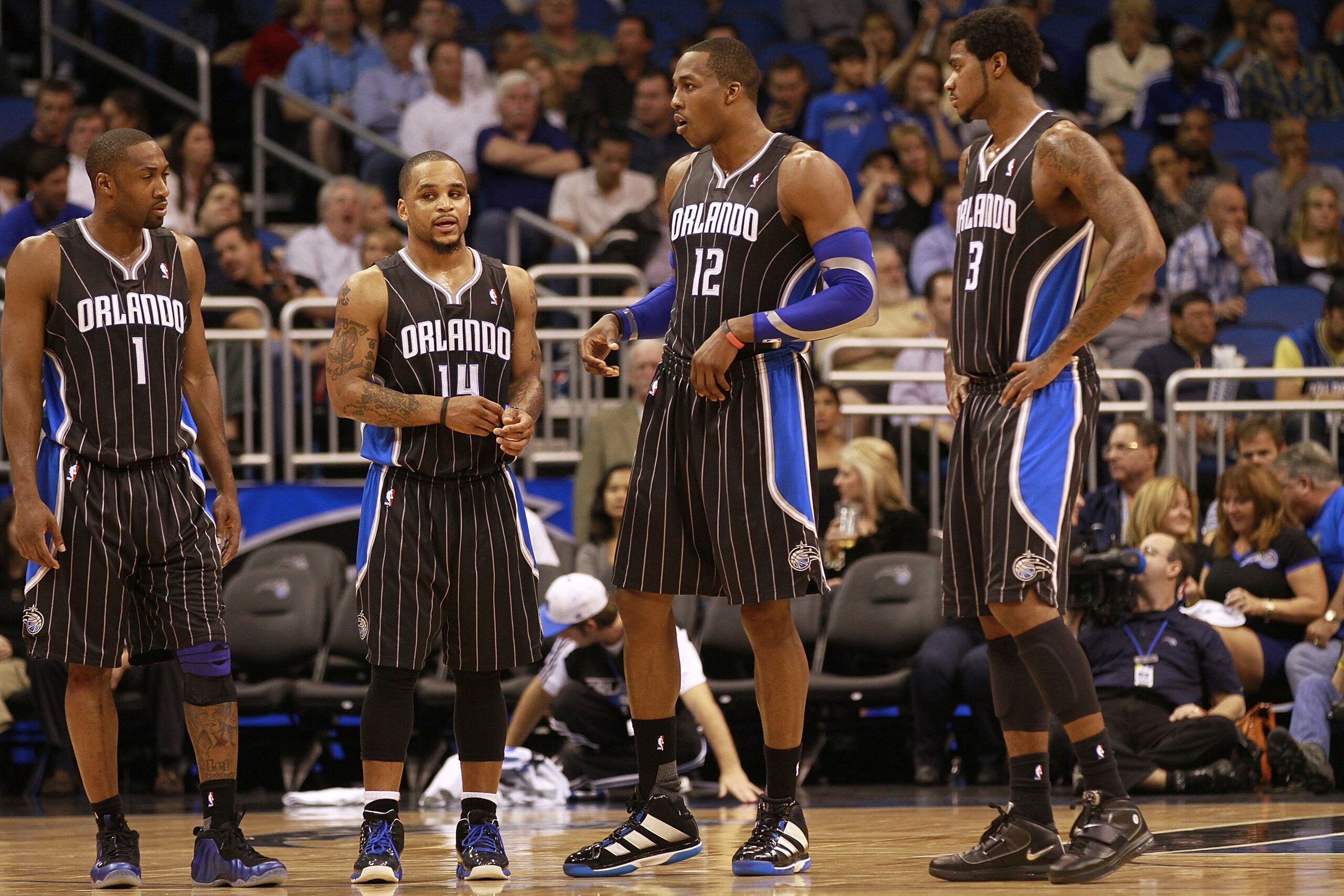 Gilbert Arenas, Jameer Nelson, Dwight Howard, and Earl Clark