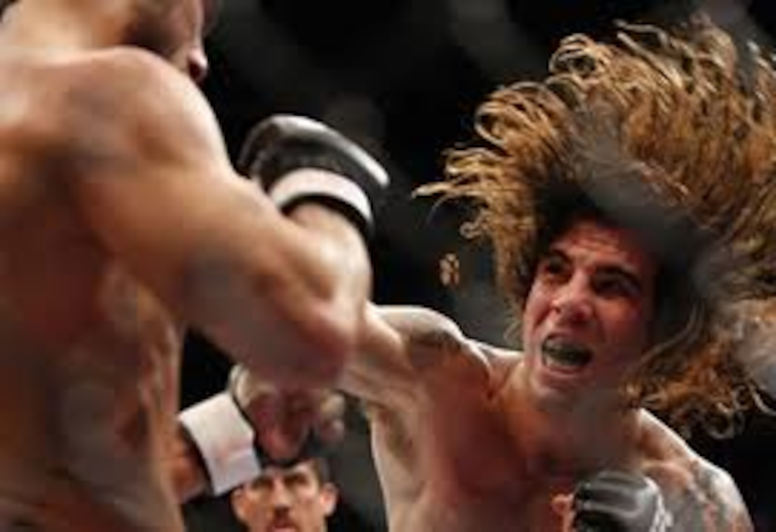 Clay Guida exchanging with Roger Huerta Clay Guida exchanging with Roger Huerta
