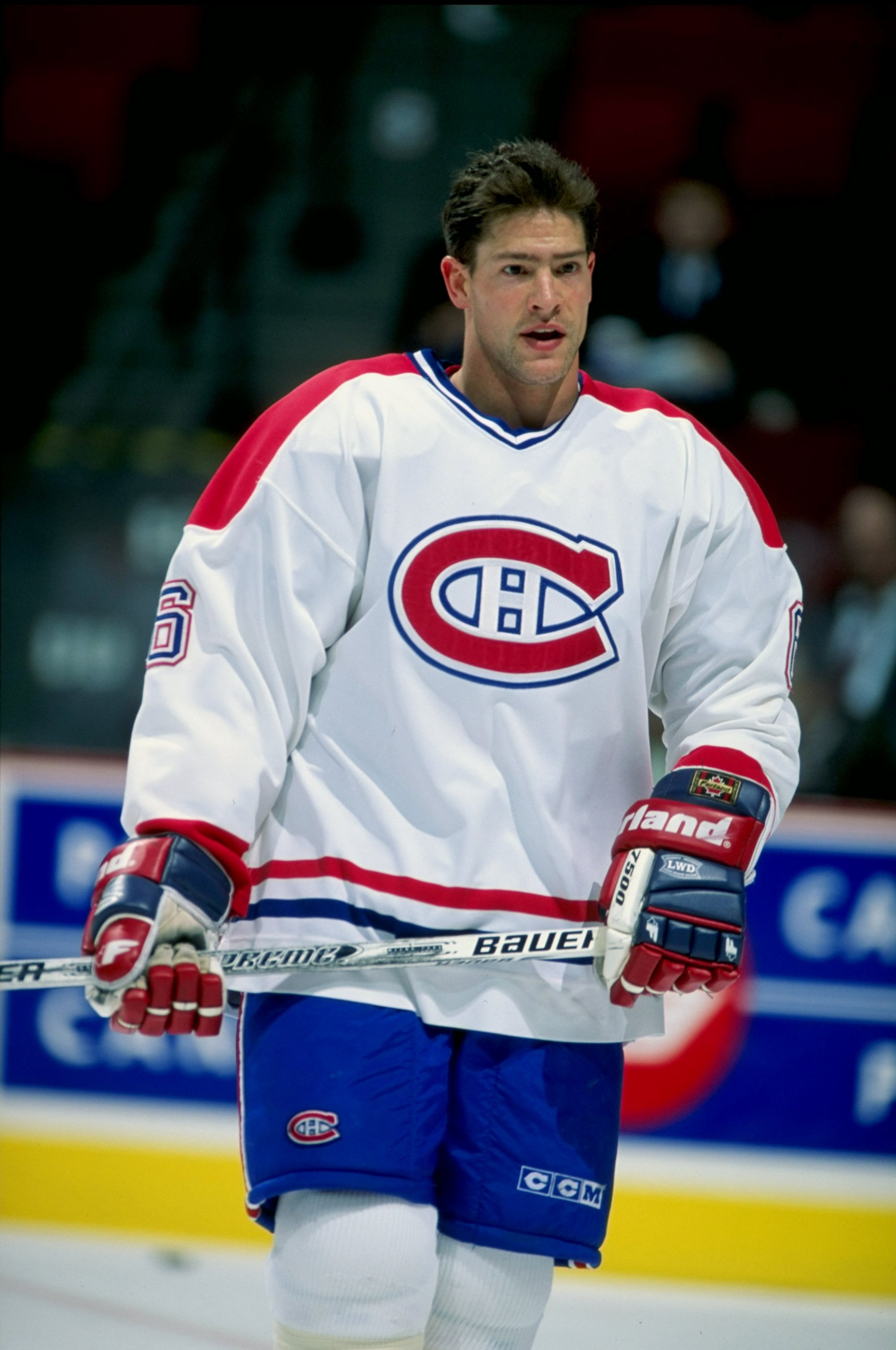 7 Jan 1999:  Trent McCleary #6 of the Montreal Canadiens warming up during practice before the game against the Tampa Bay Lightnings at the Molson Centre in Montreal, Canada. The Canadiens defeated the Lightning 4-1. Mandatory Credit: Robert Laberge  /All