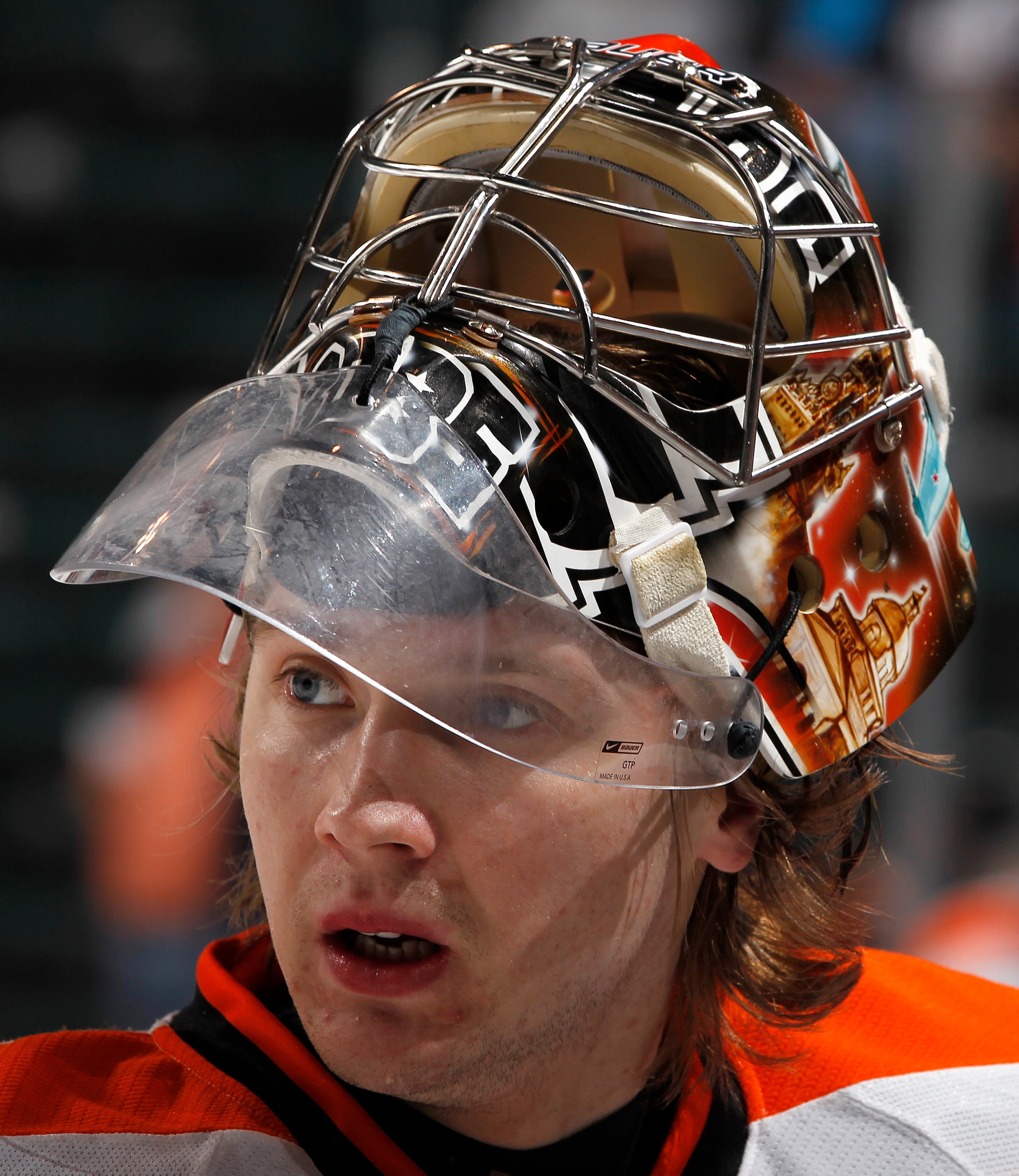 SUNRISE, FL - FEBRUARY 16: Goaltender Sergei Bobrovsky #35 of the Philadelphia Flyers warms up prior to the NHL game against of the Florida Panthers on February 16, 2011 at the BankAtlantic Center in Sunrise, Florida. (Photo by Joel Auerbach/Getty Images)