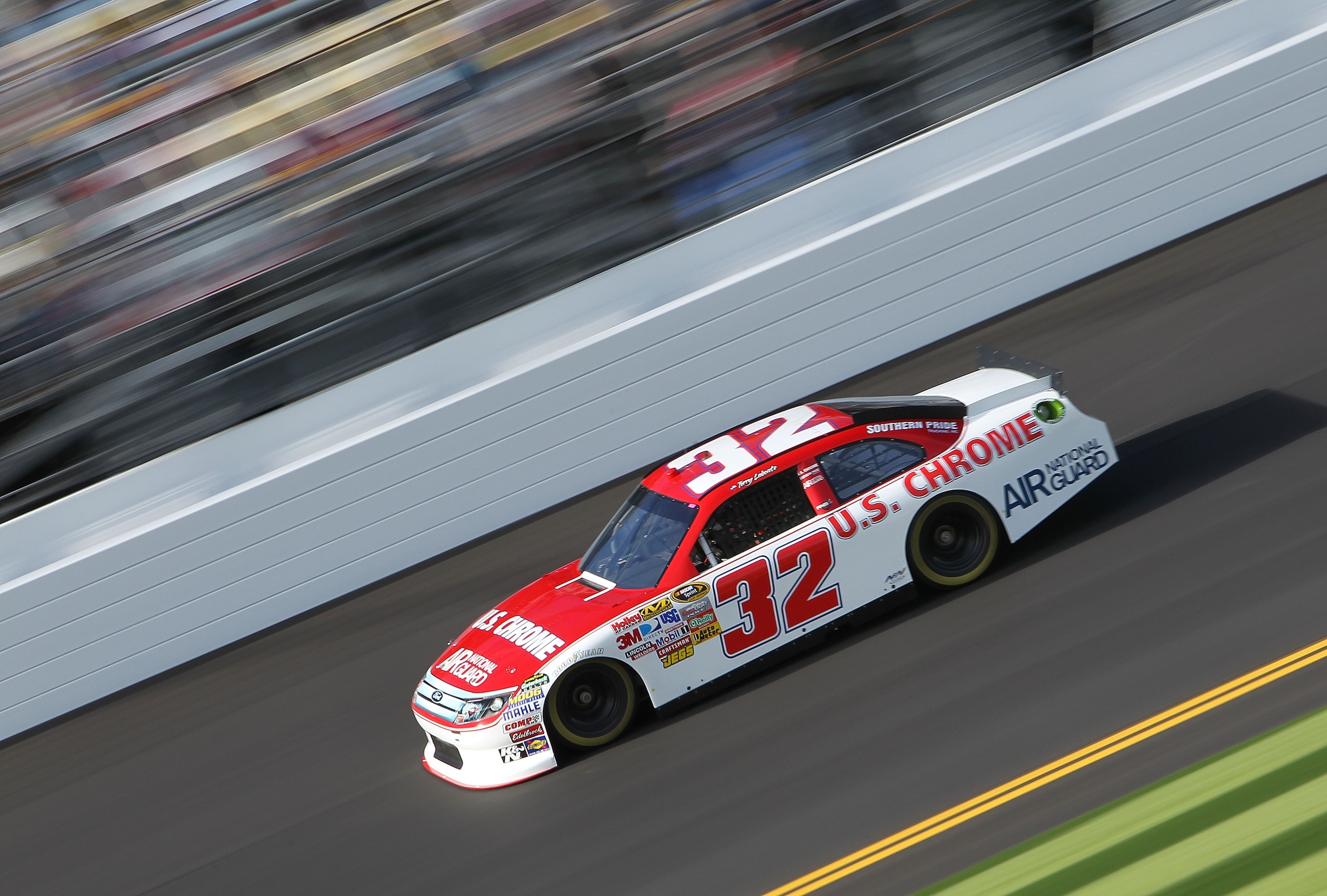 DAYTONA BEACH, FL - FEBRUARY 12: Terry Labonte, driver of the #32 U.S. Chrome Ford, practices for the NASCAR Sprint Cup Series Daytona 500 at Daytona International Speedway on February 12, 2011 in Daytona Beach, Florida. (Photo by Nick Laham/Getty Image DAYTONA BEACH, FL - FEBRUARY 12: Terry Labonte, driver of the #32 U.S. Chrome Ford, practices for the NASCAR Sprint Cup Series Daytona 500 at Daytona International Speedway on February 12, 2011 in Daytona Beach, Florida. (Photo by Nick Laham/Getty Image