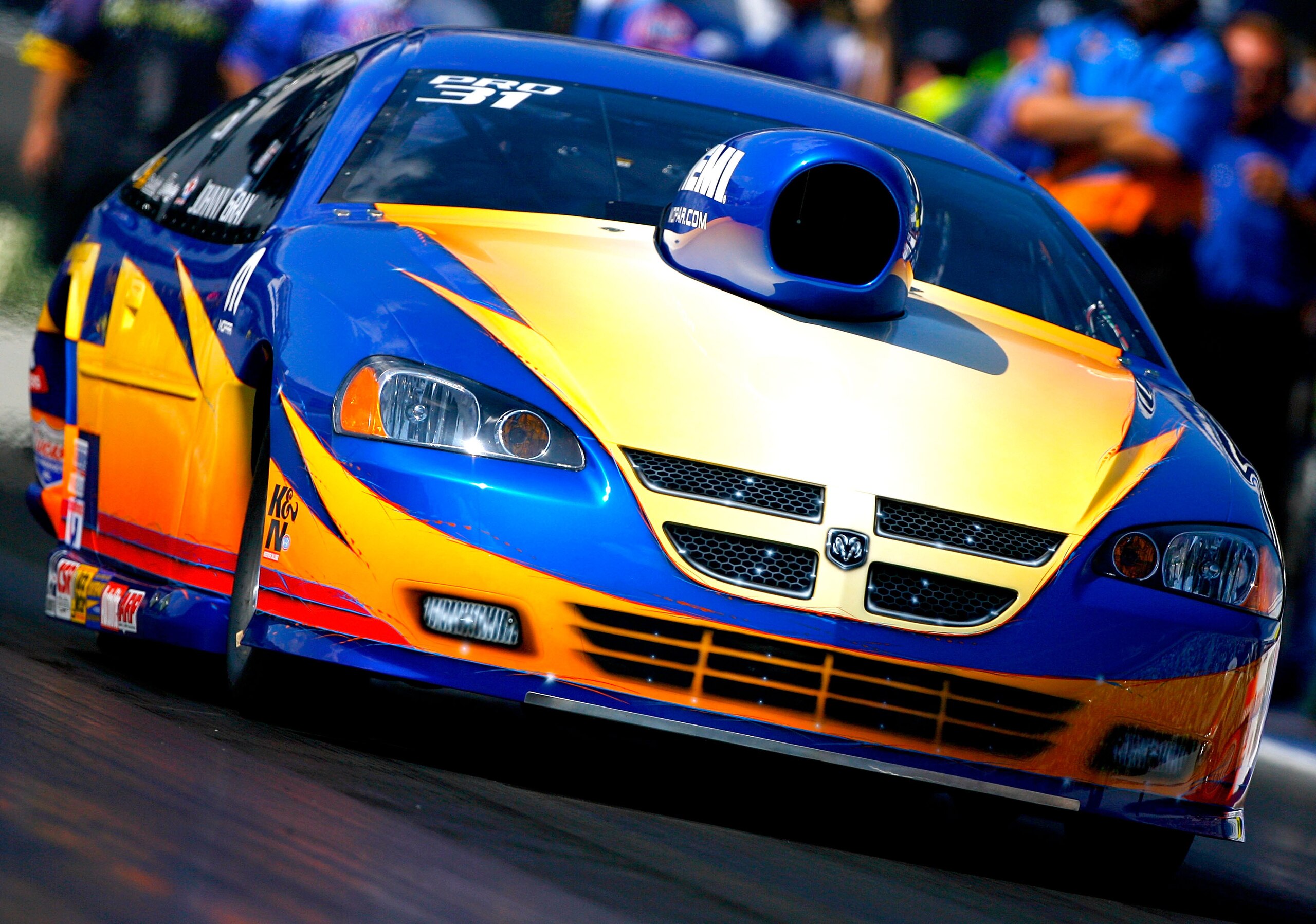 CONCORD, NC - SEPTEMBER 13:  Johnny Gray, driver of the #31 Johnny Gray Racing pro stock Dodge leaves during qualifying for the NHRA Carolinas Nationals at the Zmax Dragway on September 13, 2008 in Concord, North Carolina.  (Photo by Rusty Jarrett/Getty I