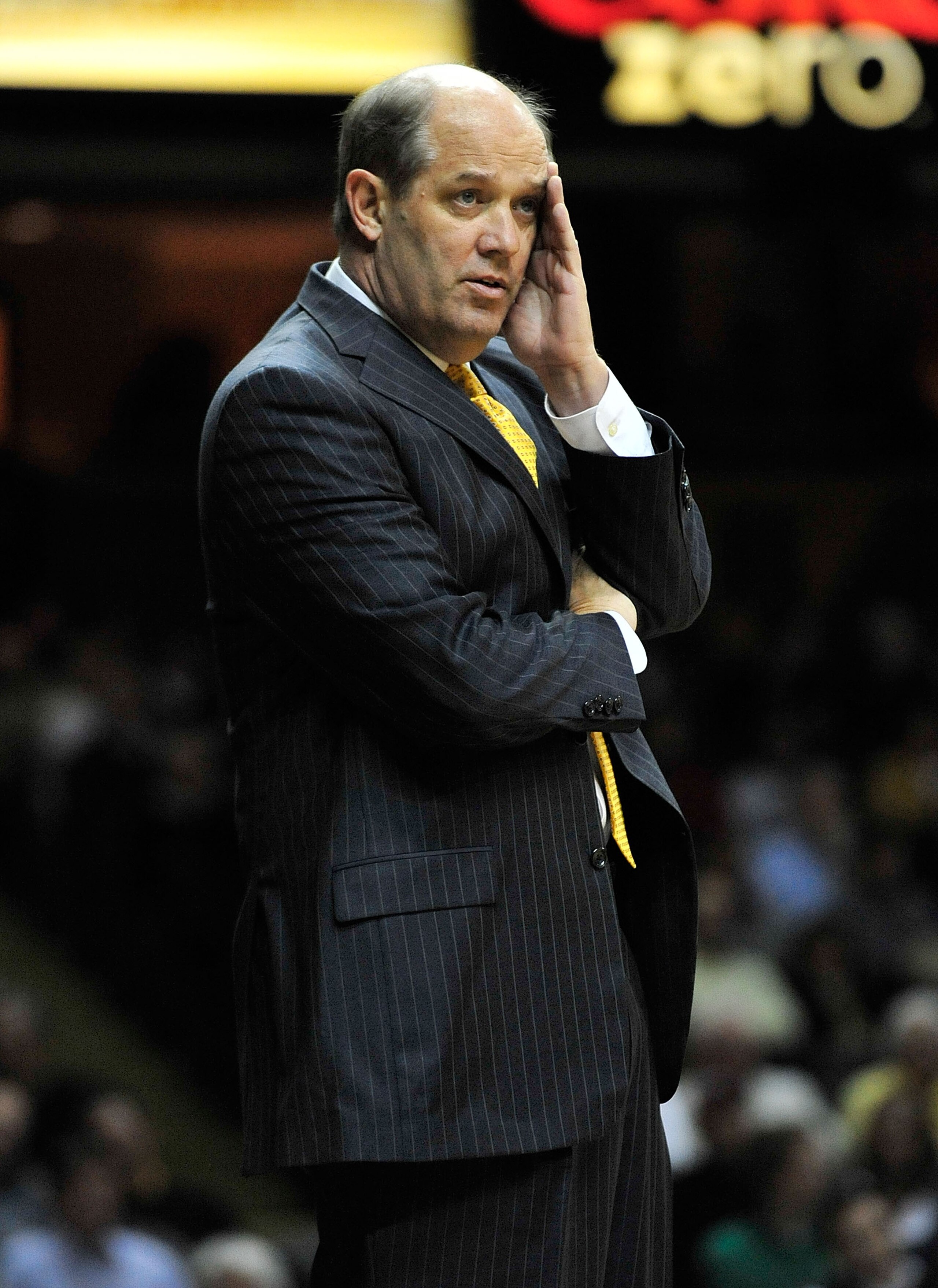 NASHVILLE, TN - FEBRUARY 10:   Head coach Kevin Stallings of the Vanderbilt Commodores watches his team against the Alabama Crimson Tide at Memorial Gym on February 10, 2011 in Nashville, Tennessee.  (Photo by Grant Halverson/Getty Images)