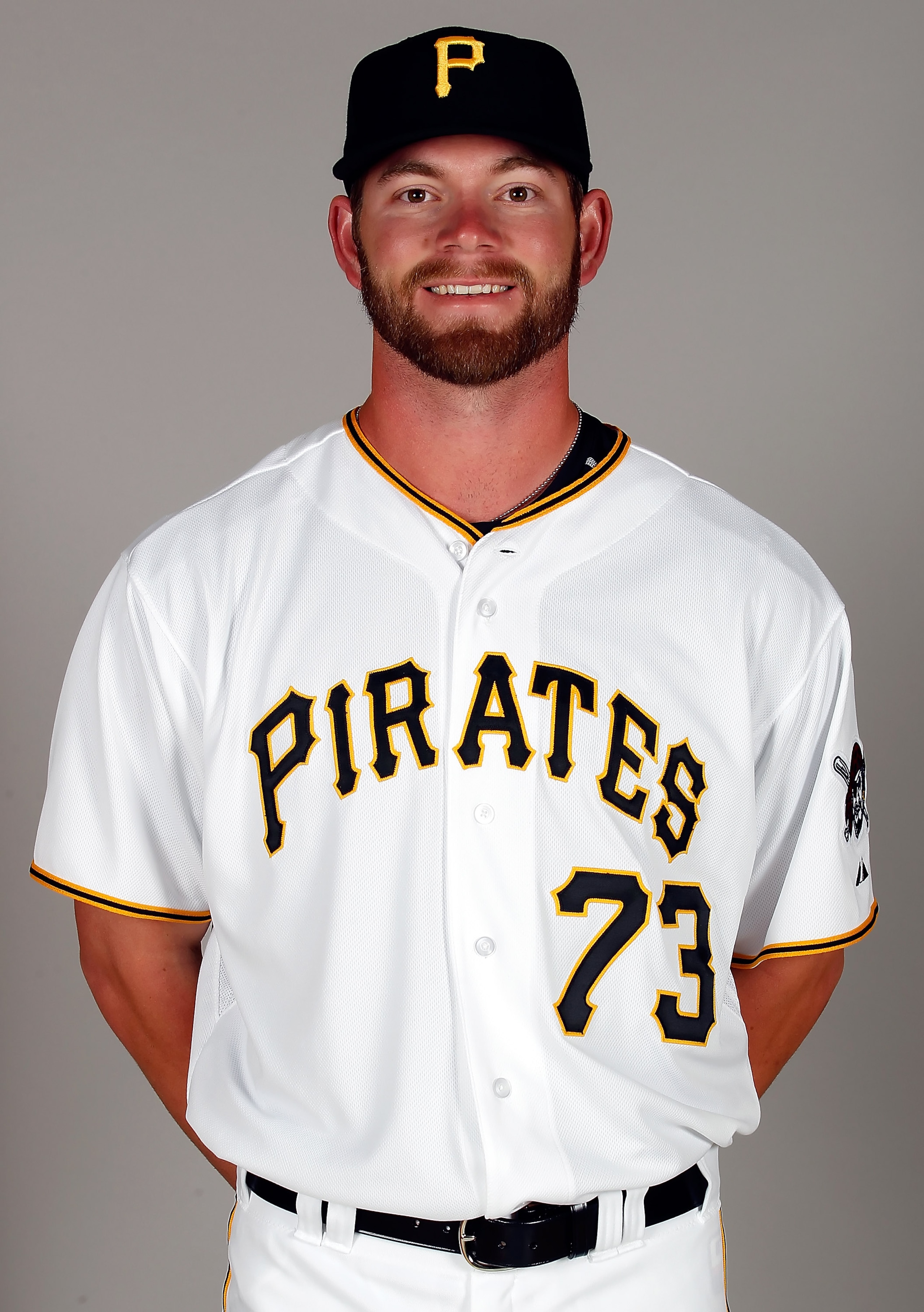 BRADENTON, FL - FEBRUARY 20:  Pitcher Rudy Owens #73 of the Pittsburgh Pirates poses for a photo during photo day at Pirate City on February 20, 2011 in Bradenton, Florida.  (Photo by J. Meric/Getty Images)
