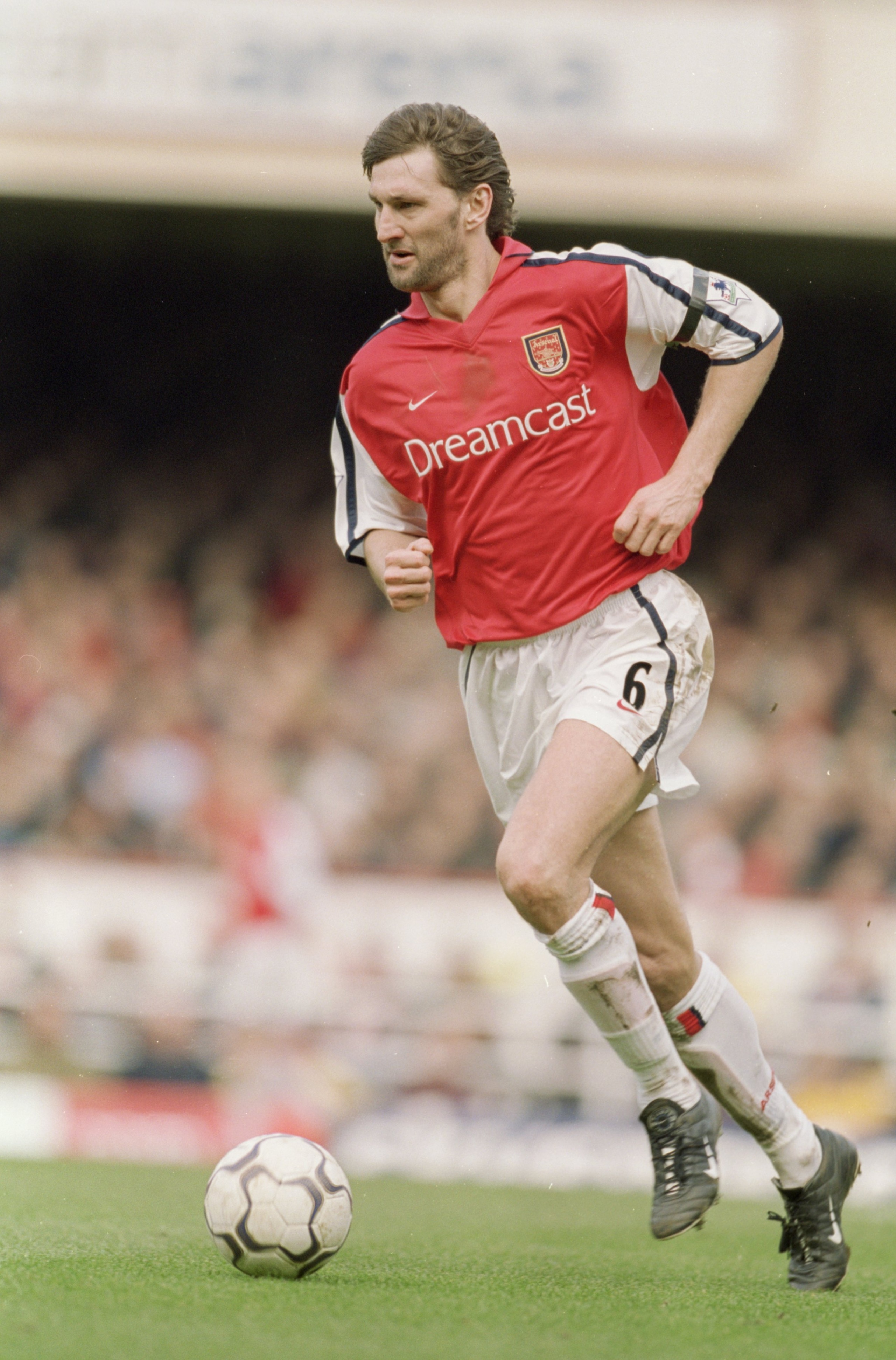 31 Mar 2001:  Tony Adams of Arsenal in action during the FA Carling Premiership match against Tottenham Hotspur played at Highbury, in London. Arsenal won the match 2-0. \ Mandatory Credit: Craig Prentis /Allsport