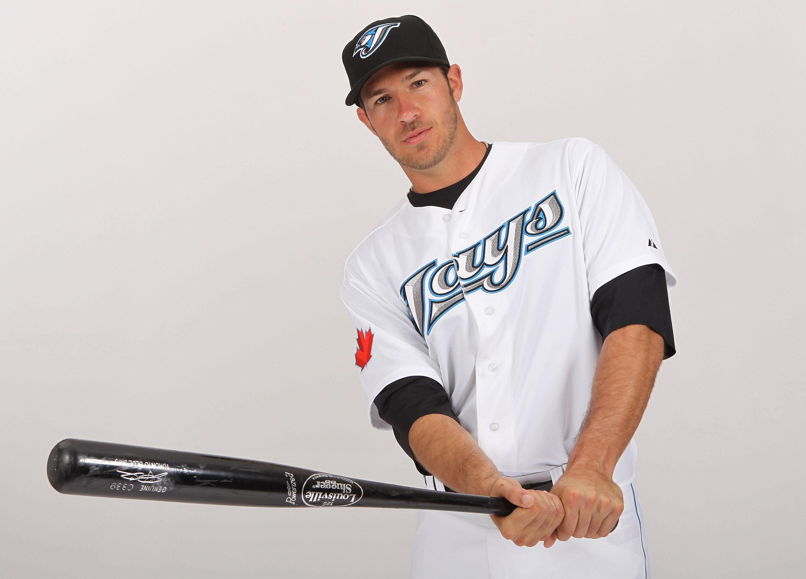 DUNEDIN, FL - FEBRUARY 20:  J.P. Arencibia #9 of the Toronto Blue Jays poses during photo day at Florida Auto Exchange Stadium on February 20, 2011 in Dunedin, Florida.  (Photo by Nick Laham/Getty Images)