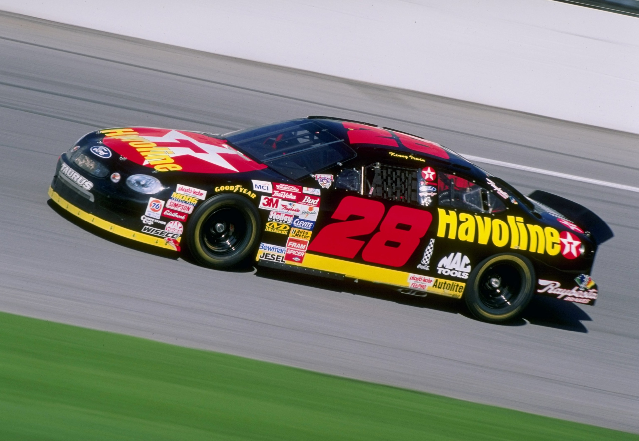 10 Feb 1998:  Driver Kenny Irwin Jr. #28 in action in his Ford Taurus during the Nascar Daytona 500 at the Daytona International Speedway in Daytona, Florida. Mandatory Credit: David Taylor  /Allsport