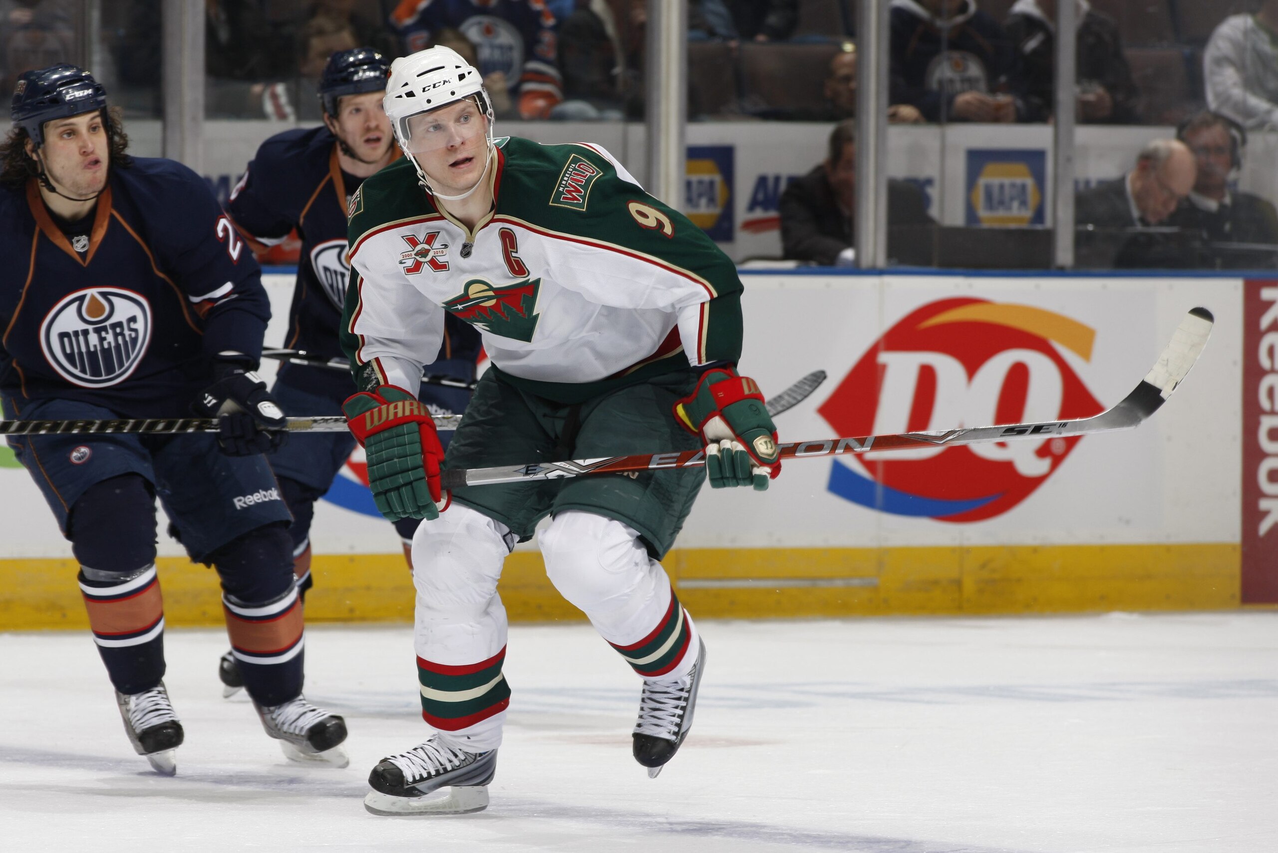 EDMONTON, CANADA - JANUARY 18: Mikko Koivu #9 of the Minnesota Wild skates against the Edmonton Oilers on January 18, 2011 at Rexall Place in Edmonton, Alberta, Canada. (Photo by Dale MacMillan/Getty Images)
