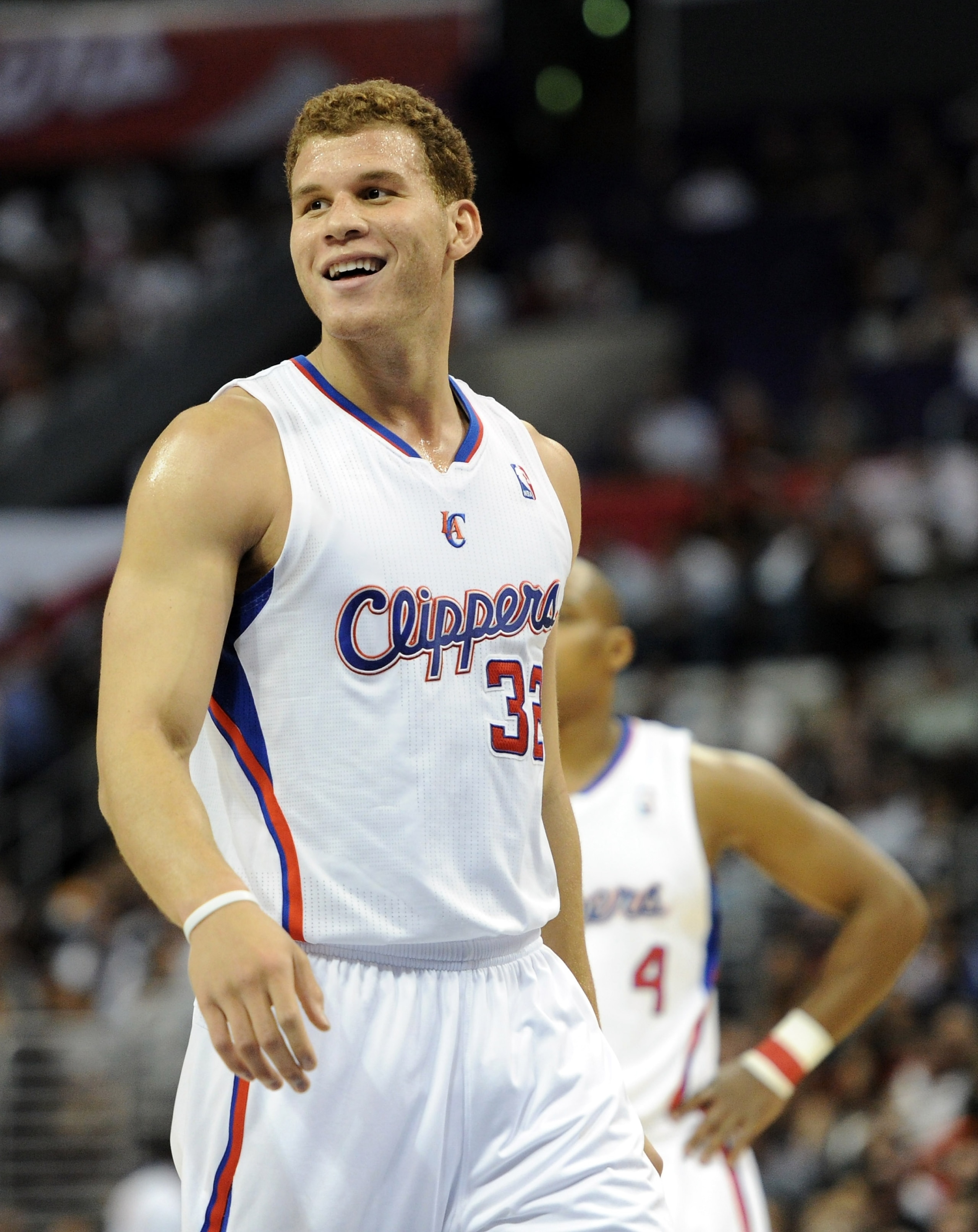 LOS ANGELES, CA - OCTOBER 27: Blake Griffin #32 of the Los Angeles Clippers reacts after his dunk during the first half against the Portland Trail Blazers at Staples Center on October 27, 2010 in Los Angeles, California. NOTE TO USER: User expressly ackn LOS ANGELES, CA - OCTOBER 27: Blake Griffin #32 of the Los Angeles Clippers reacts after his dunk during the first half against the Portland Trail Blazers at Staples Center on October 27, 2010 in Los Angeles, California. NOTE TO USER: User expressly ackn