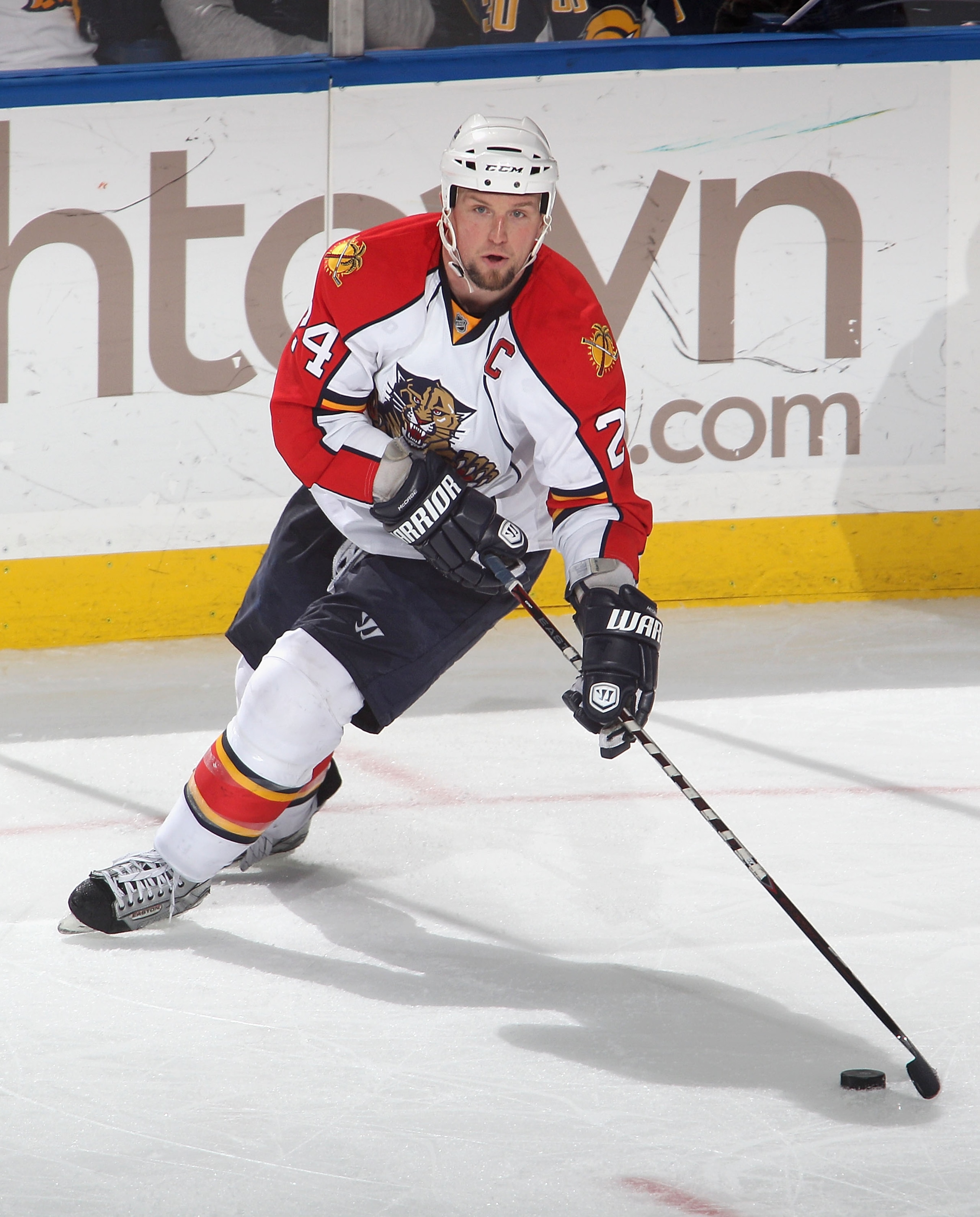 BUFFALO, NY - DECEMBER 23: Bryan McCabe #24 of the Florida Panthers skates against the Buffalo Sabres at HSBC Arena on December 23, 2010 in Buffalo, New York. Florida won 4-3. (Photo by Rick Stewart/Getty Images) BUFFALO, NY - DECEMBER 23: Bryan McCabe #24 of the Florida Panthers skates against the Buffalo Sabres at HSBC Arena on December 23, 2010 in Buffalo, New York. Florida won 4-3. (Photo by Rick Stewart/Getty Images)