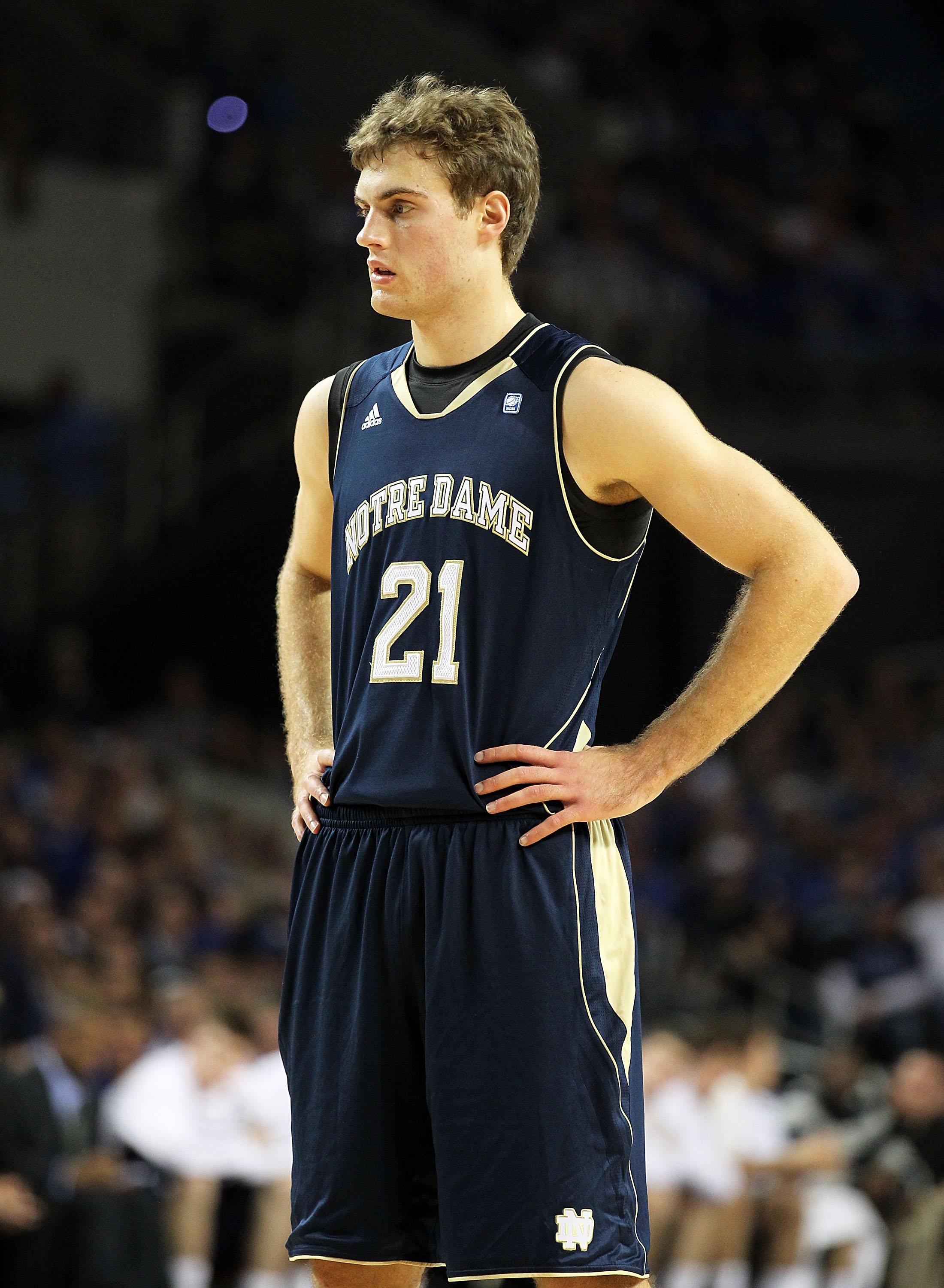 LOUISVILLE, KY - DECEMBER 08:  Tim Abromaitis #21 of the Notre Dame Fighting Irish is pictured during the game against the Kentucky Wildcats in the 2010 DIRECTV SEC/BIG EAST Invitational at Freedom Hall on December 8, 2010 in Louisville, Kentucky.  (Photo