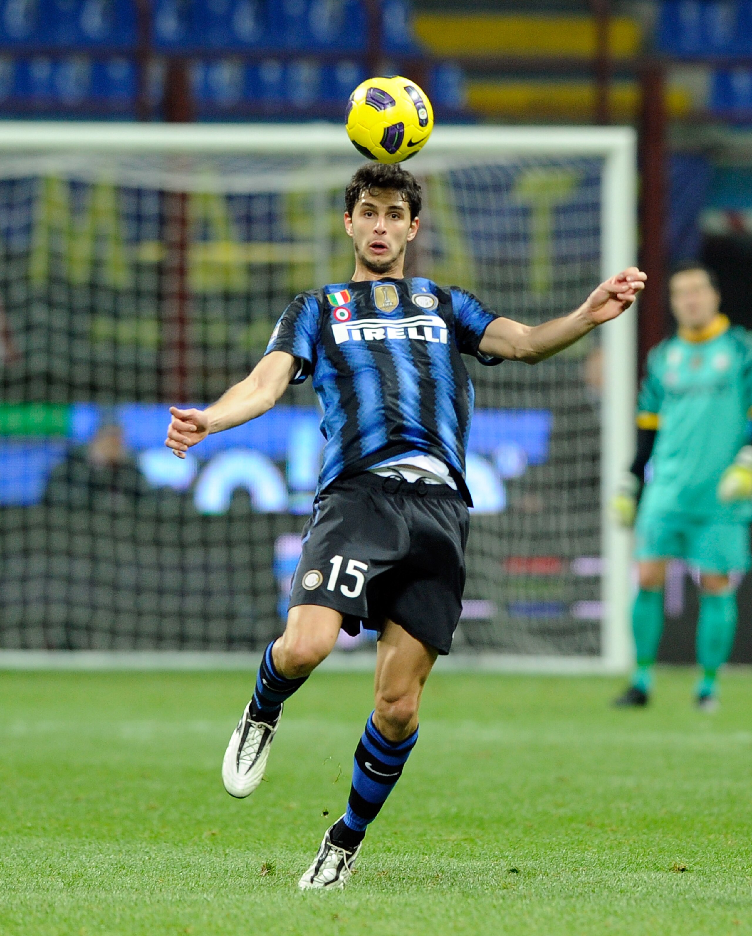 MILAN, ITALY - FEBRUARY 19:  Andrea Ranocchia of FC Internazionale Milano in action during the Serie A match between FC Internazionale Milano and Cagliari Calcio at Stadio Giuseppe Meazza on February 19, 2011 in Milan, Italy.  (Photo by Claudio Villa/Gett