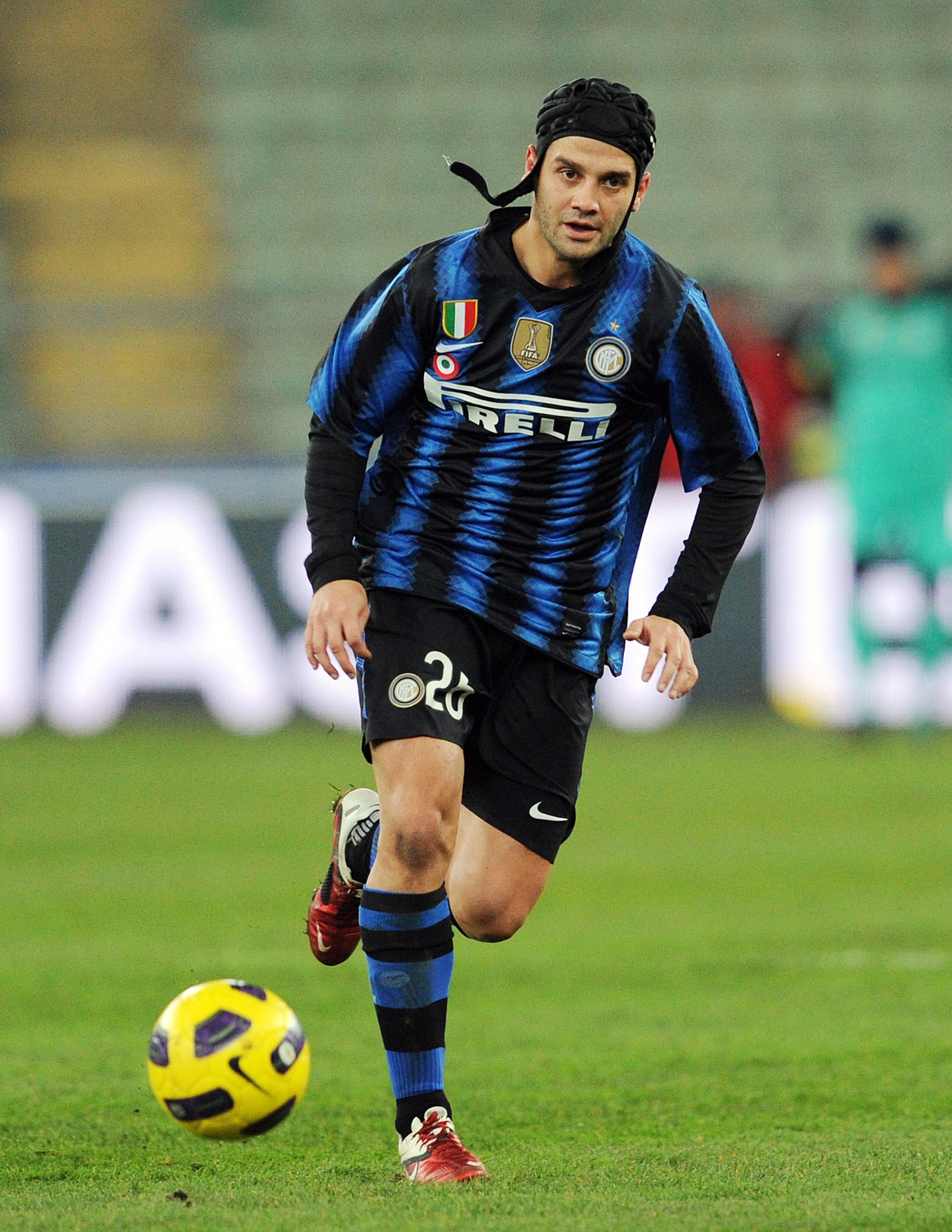 BARI, ITALY - FEBRUARY 03:  Cristian Chivu of Inter in action during the Serie A match between AS Bari and FC Intenazionale Milano at Stadio San Nicola on February 3, 2011 in Bari, Italy.  (Photo by Giuseppe Bellini/Getty Images)