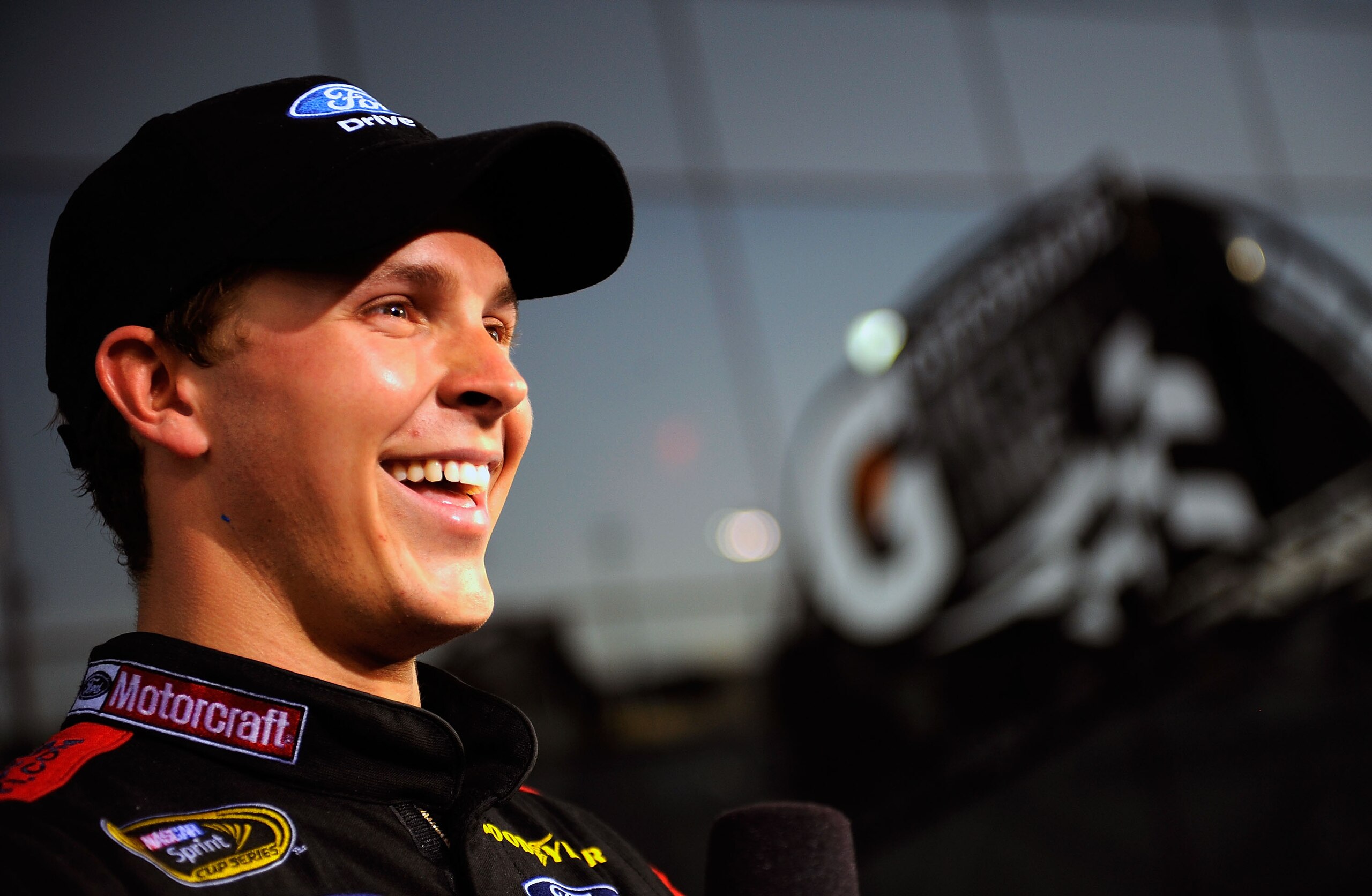 DAYTONA BEACH, FL - FEBRUARY 20: Trevor Bayne, driver of the #21 Motorcraft/Quick Lane Ford, celebrates in Victory Lane after winning the NASCAR Sprint Cup Series Daytona 500 at Daytona International Speedway on February 20, 2011 in Daytona Beach, Florid DAYTONA BEACH, FL - FEBRUARY 20: Trevor Bayne, driver of the #21 Motorcraft/Quick Lane Ford, celebrates in Victory Lane after winning the NASCAR Sprint Cup Series Daytona 500 at Daytona International Speedway on February 20, 2011 in Daytona Beach, Florid
