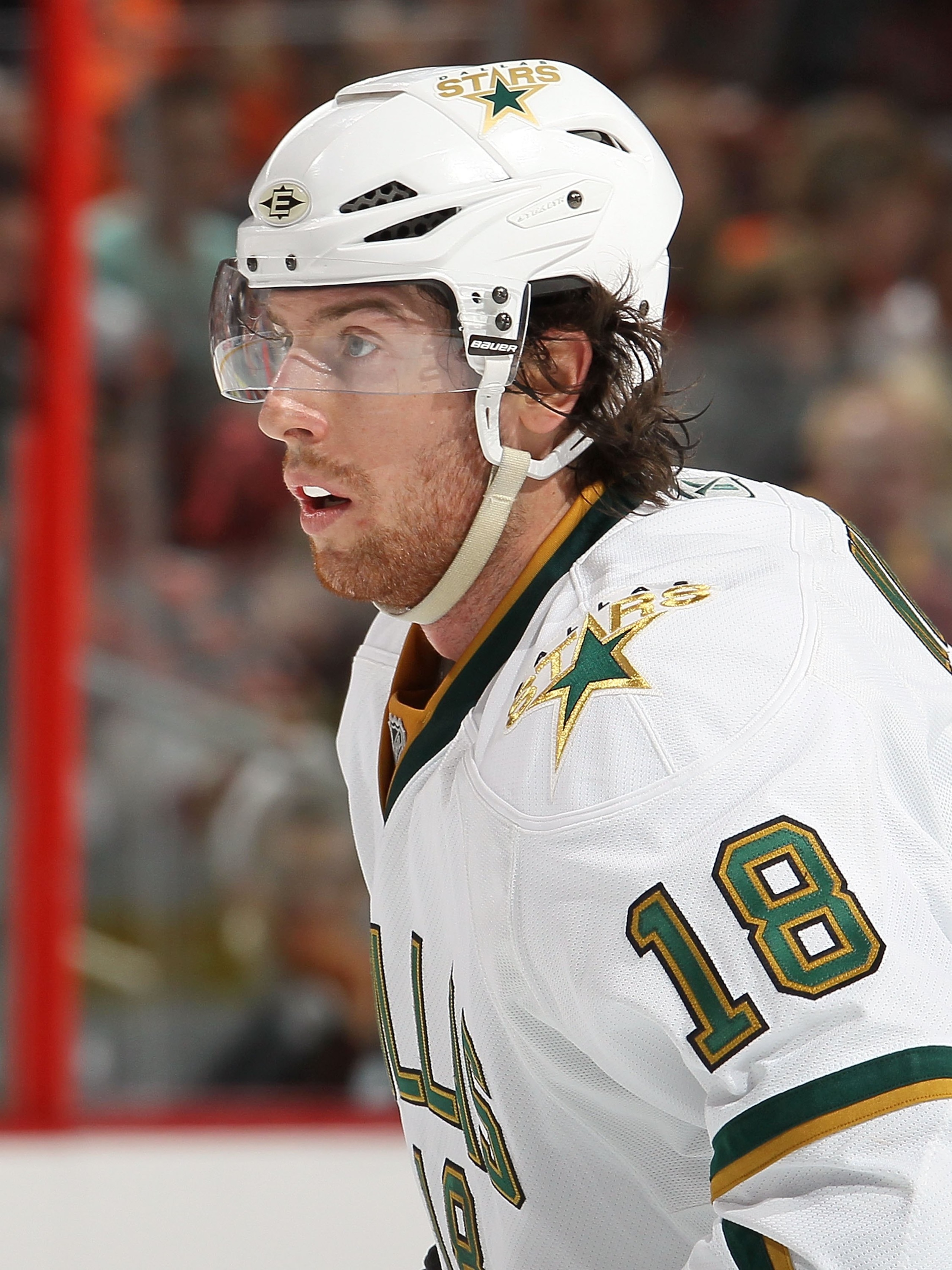 PHILADELPHIA, PA - FEBRUARY 05:  James Neal #18 of the Dallas Stars skates against the Philadelphia Flyers on February 5, 2011 at Wells Fargo Center in Philadelphia, Pennsylvania. The Flyers defeated the Stars 3-1.  (Photo by Jim McIsaac/Getty Images)