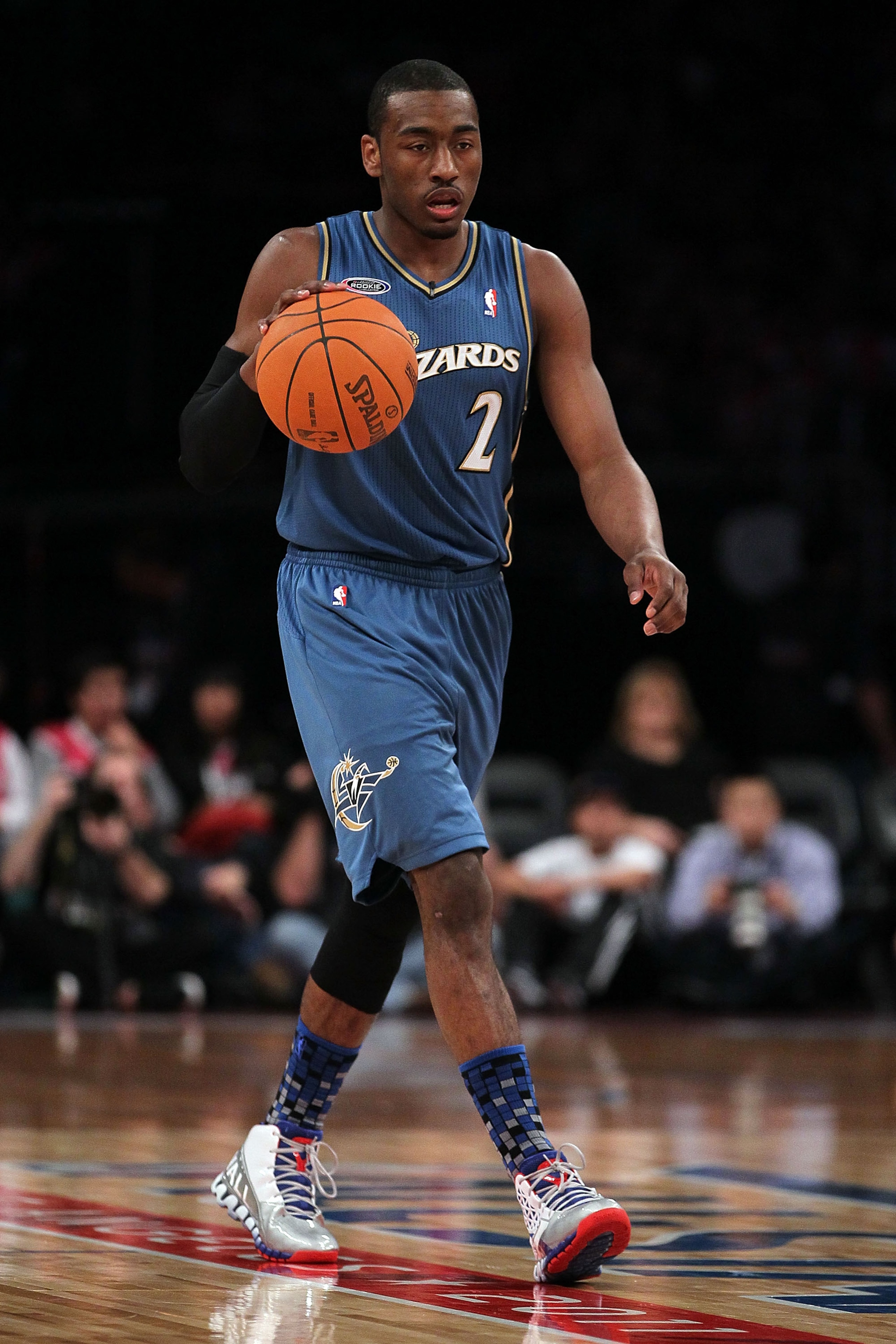 LOS ANGELES, CA - FEBRUARY 18:  John Wall #2 of the Washington Wizards and the Rookie Team moves the ball during the T-Mobile Rookie Challenge and Youth Jam at Staples Center on February 18, 2011 in Los Angeles, California.  (Photo by Jeff Gross/Getty Ima