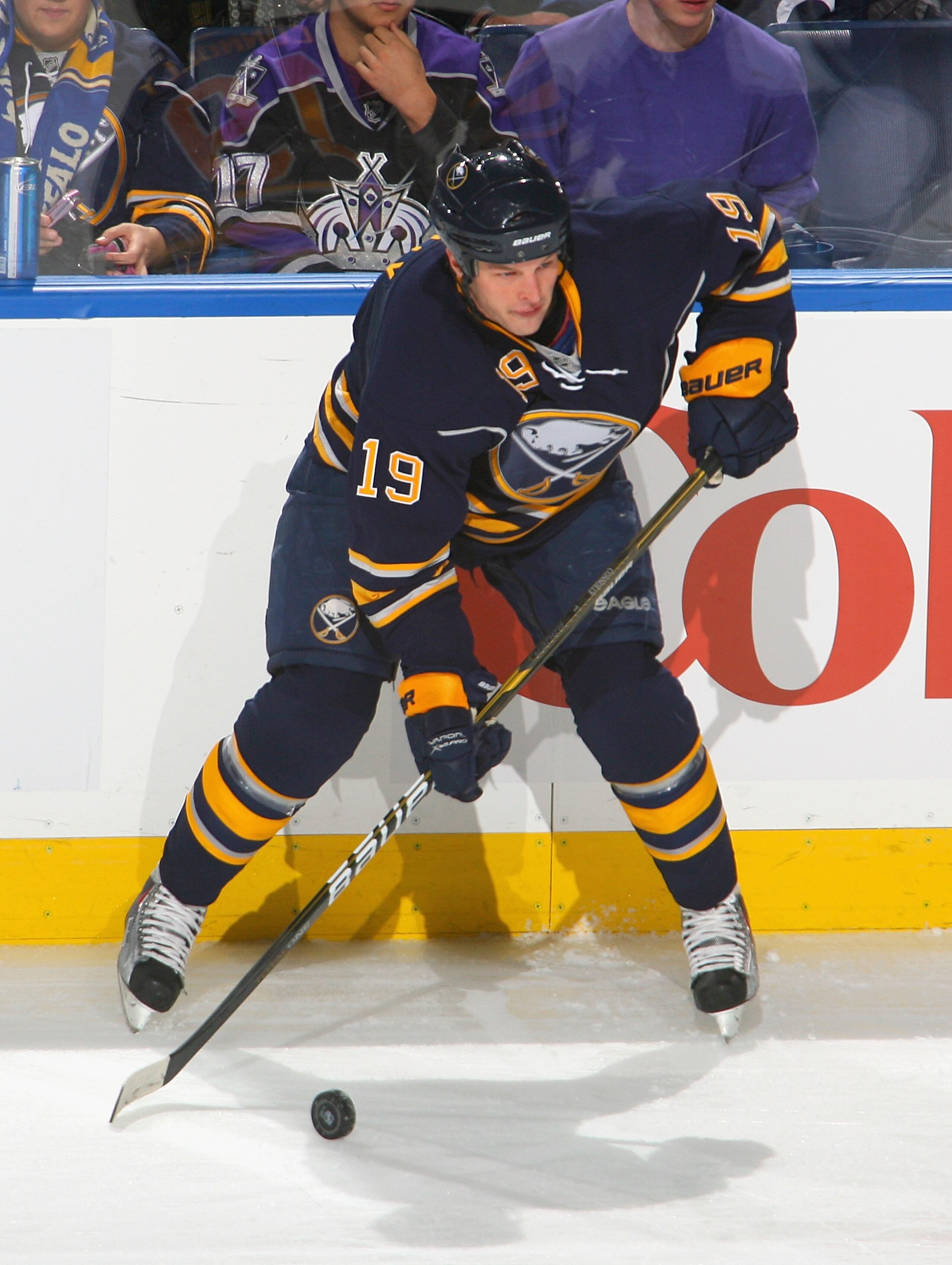 BUFFALO, NY - NOVEMBER 19: Tim Connolly #19 of the Buffalo Sabres skates against the Los Angeles Kings at HSBC Arena on November 19, 2010 in Buffalo, New York. Buffalo won 4-2.  (Photo by Rick Stewart/Getty Images)