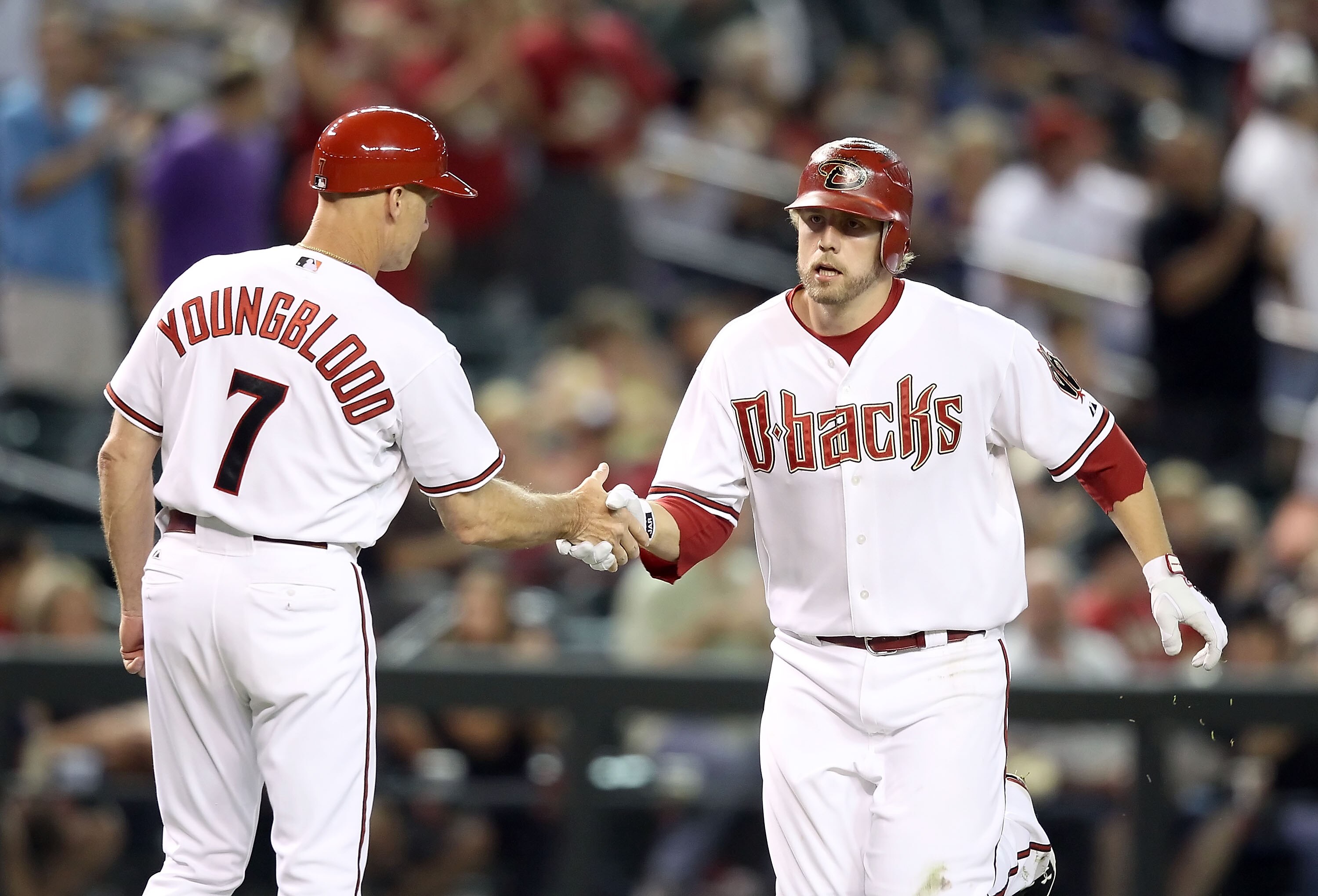 PHOENIX - AUGUST 30:  Mark Reynolds #27 of the Arizona Diamondbacks rounds the bases after hitting a 2 run home run against the San Diego Padres during the first inning of the Major League Baseball game at Chase Field on August 30, 2010 in Phoenix, Arizon