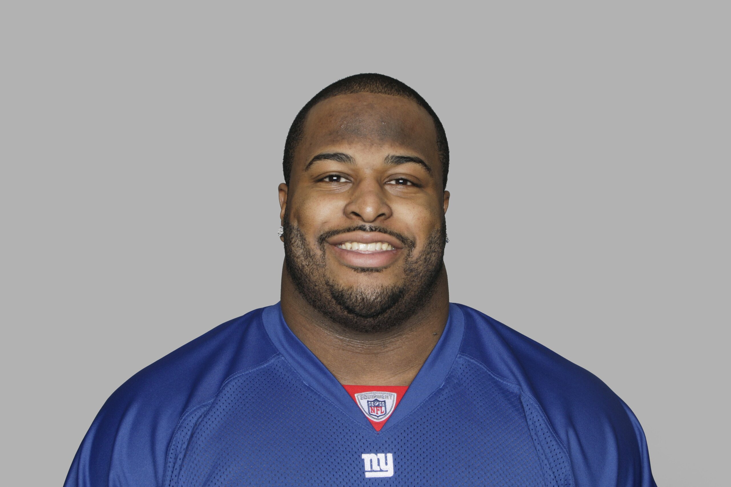 EAST RUTHERFORD, NJ - 2009:  Barry Cofield of the New York Giants poses for his 2009 NFL headshot at photo day in East Rutherford, New Jersey.  (Photo by NFL Photos)