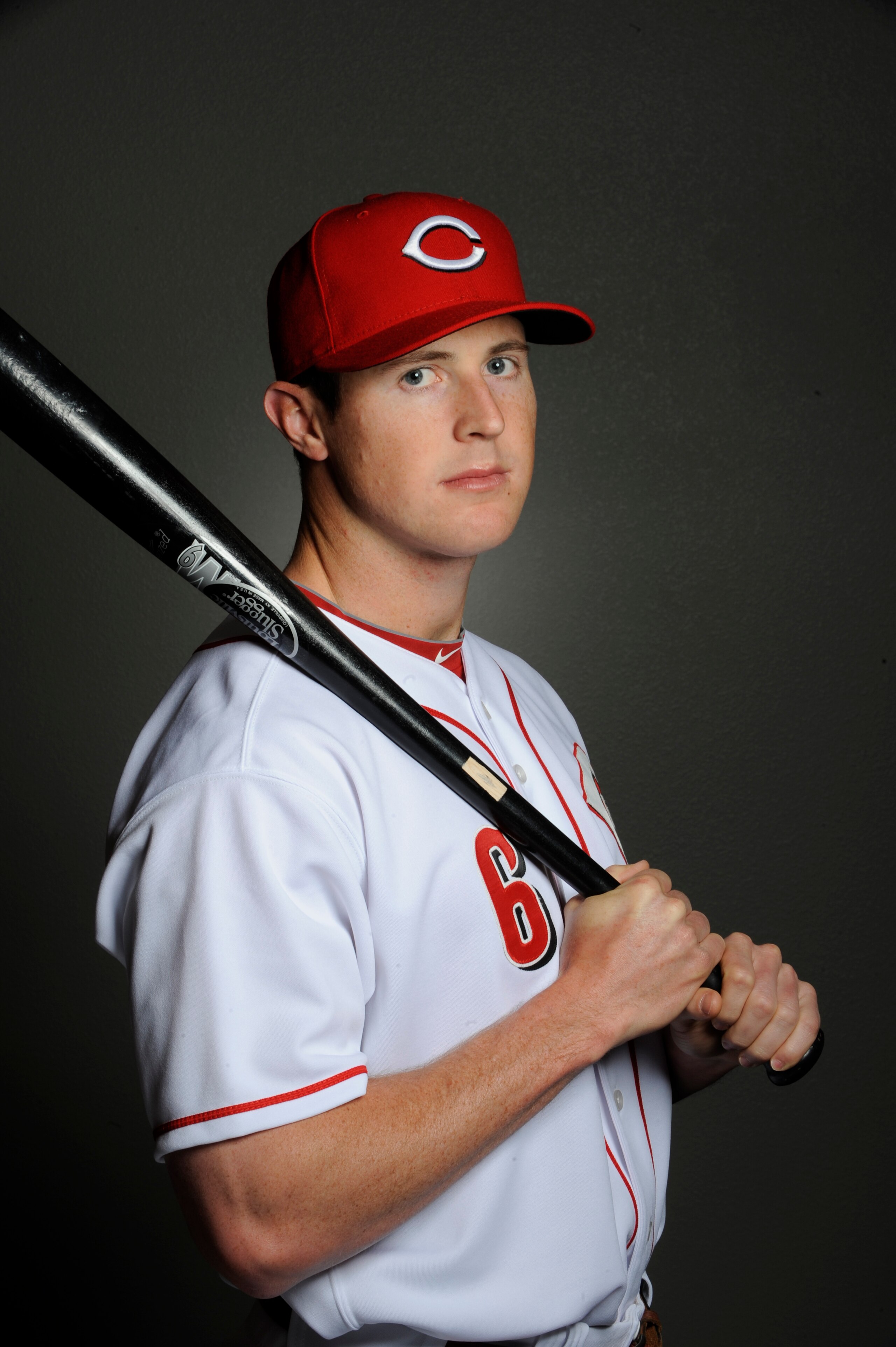 GOODYEAR, AZ - FEBRUARY 20: Drew Stubbs #6 of the Cincinnati Reds poses during the Cincinnati Reds photo day at the Cincinnati Reds Spring Training Complex on February 20, 2011 in Goodyear, Arizona. (Photo by Rob Tringali/Getty Images)