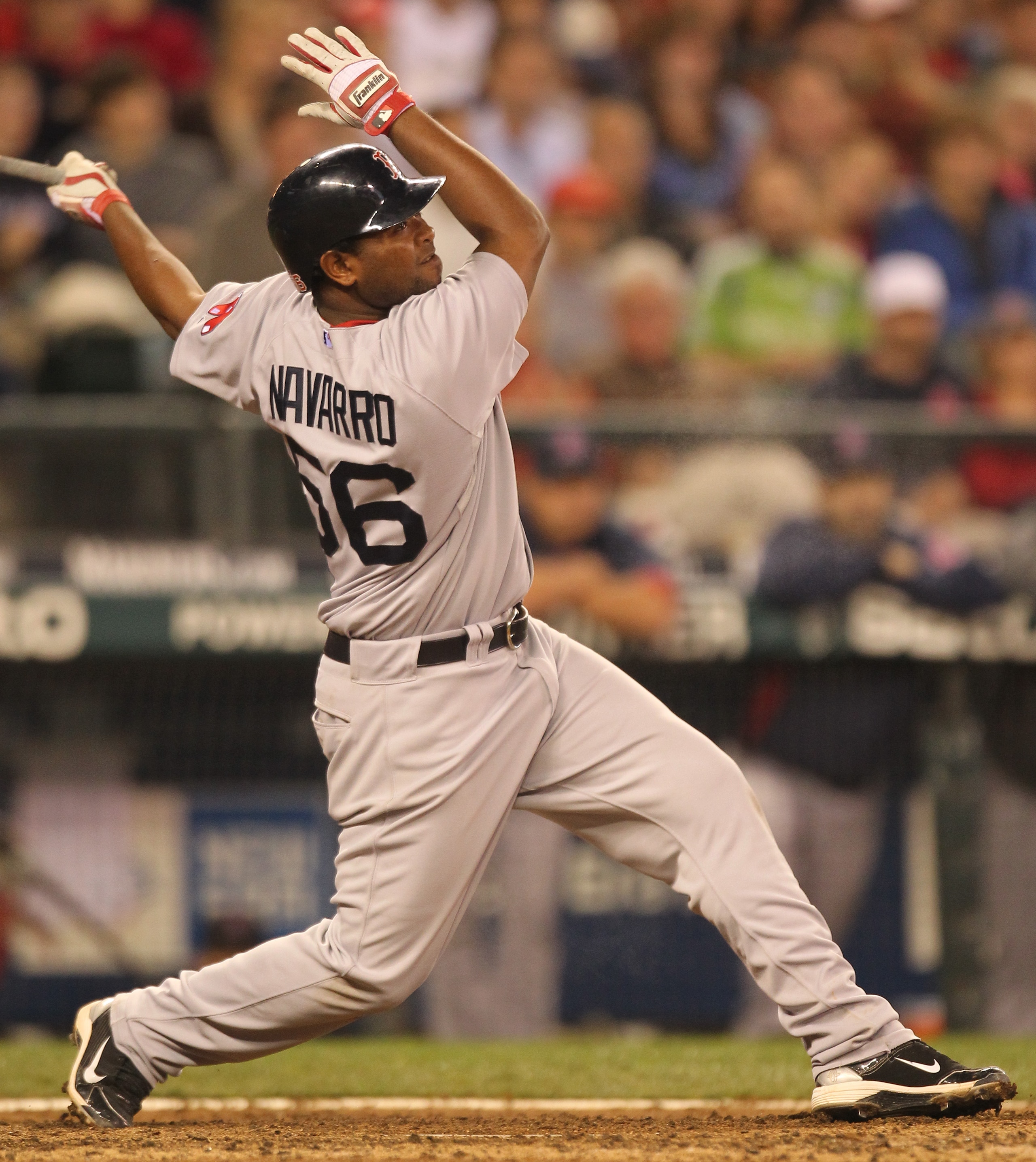 SEATTLE - SEPTEMBER 15: Yamaico Navarro #56 of the Boston Red Sox bats against the Seattle Mariners at Safeco Field on September 15, 2010 in Seattle, Washington. (Photo by Otto Greule Jr/Getty Images) SEATTLE - SEPTEMBER 15: Yamaico Navarro #56 of the Boston Red Sox bats against the Seattle Mariners at Safeco Field on September 15, 2010 in Seattle, Washington. (Photo by Otto Greule Jr/Getty Images)