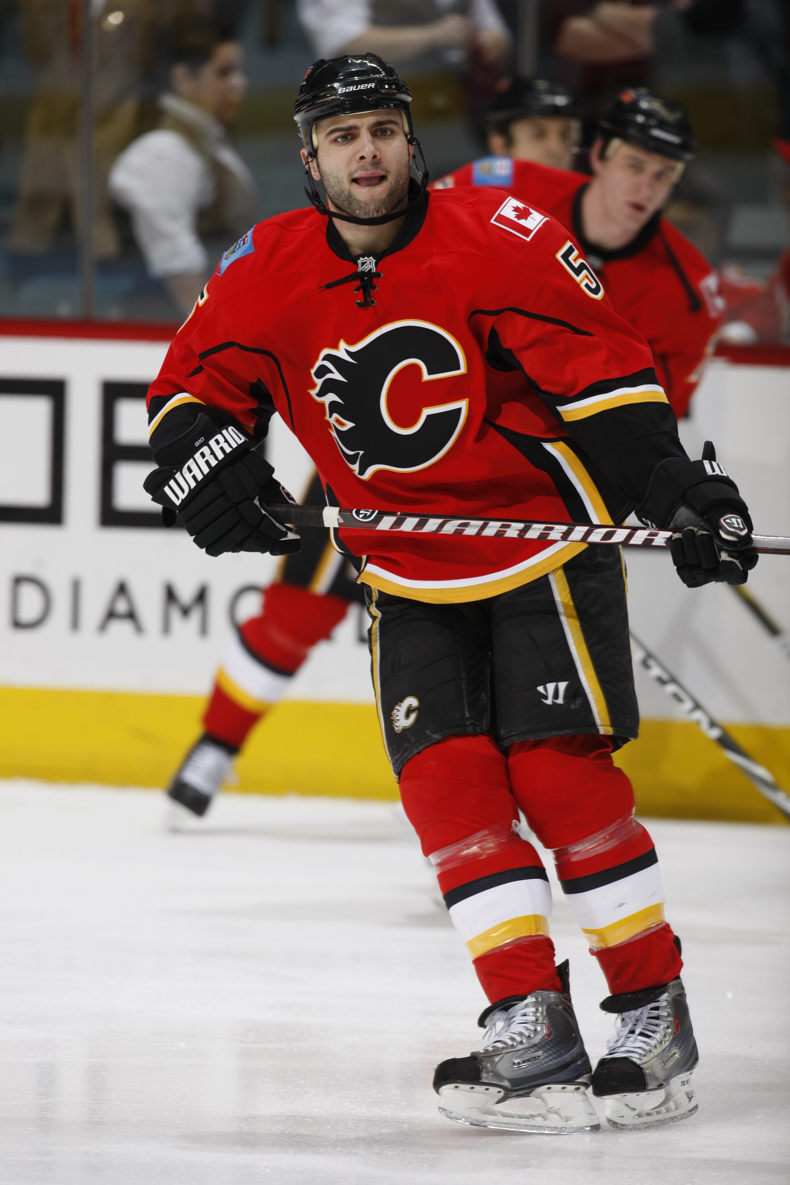 CALGARY, CANADA - FEBRUARY 7: Mark Giordano #5 of the Calgary Flames skates against the Chicago Blackhawks on February 7, 2011 at Scotiabank Saddledome in Calgary, Alberta, Canada. (Photo by Dale MacMillan/Getty Images) CALGARY, CANADA - FEBRUARY 7: Mark Giordano #5 of the Calgary Flames skates against the Chicago Blackhawks on February 7, 2011 at Scotiabank Saddledome in Calgary, Alberta, Canada. (Photo by Dale MacMillan/Getty Images)