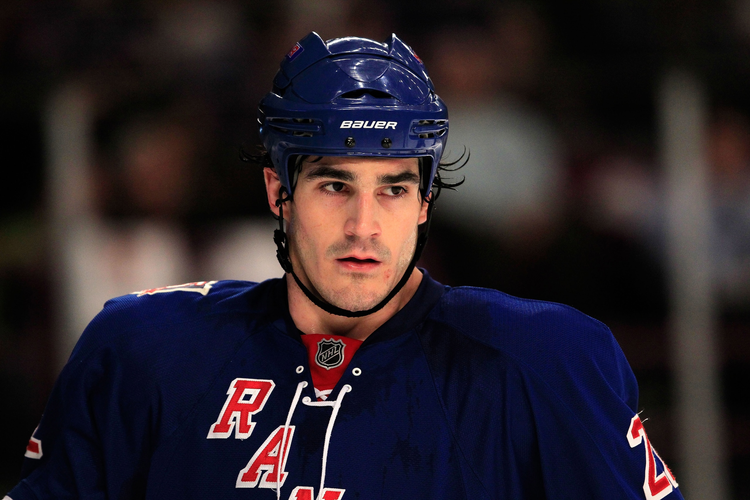 NEW YORK, NY - FEBRUARY 17: Brian Boyle #22 of the New York Rangers skates against the Los Angeles Kings at Madison Square Garden on February 17, 2011 in New York City. The Rangers defeated the Kings 4-3 after a shootout.) (Photo by Chris Trotman/Getty NEW YORK, NY - FEBRUARY 17: Brian Boyle #22 of the New York Rangers skates against the Los Angeles Kings at Madison Square Garden on February 17, 2011 in New York City. The Rangers defeated the Kings 4-3 after a shootout.) (Photo by Chris Trotman/Getty
