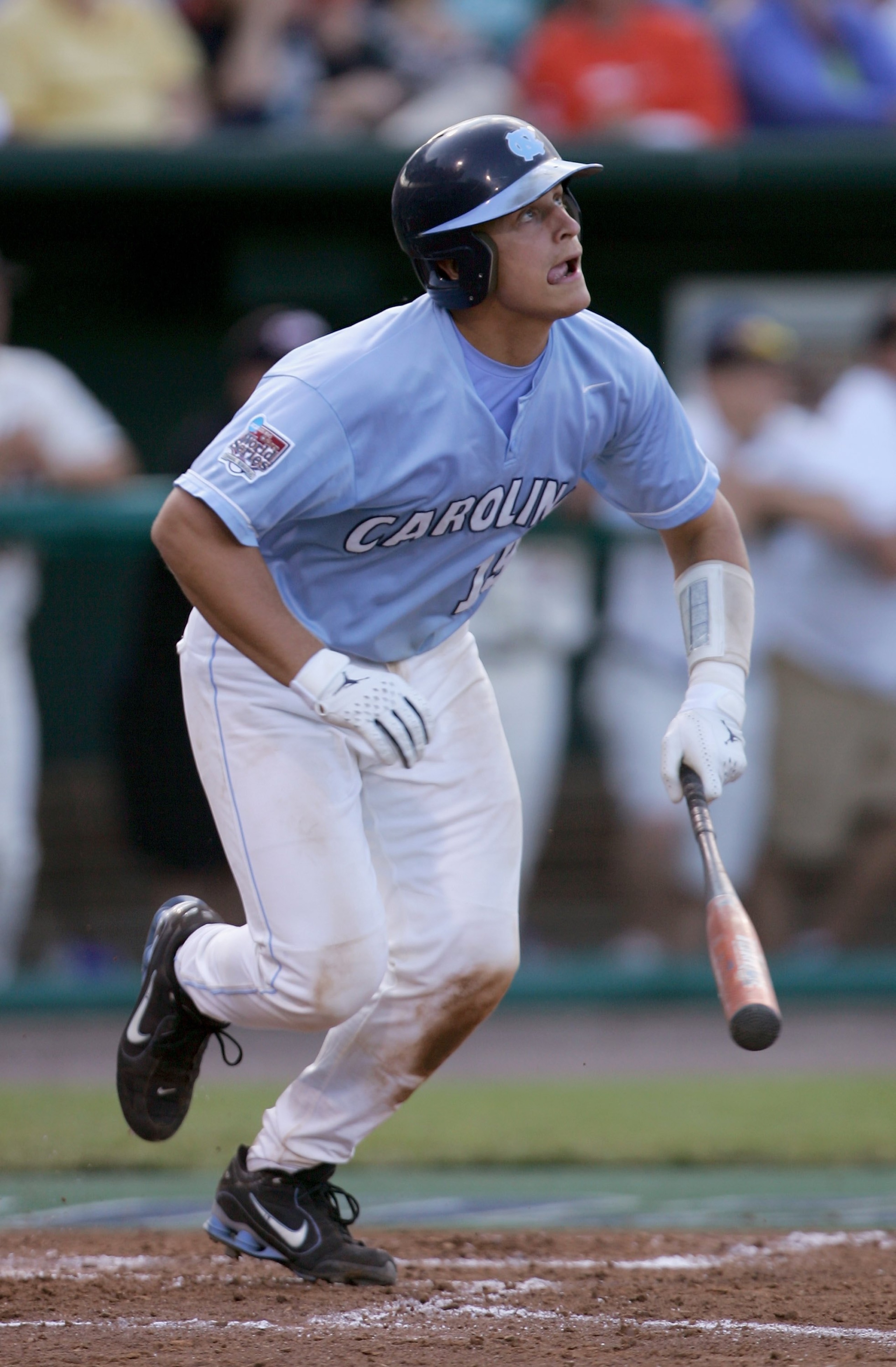 OMAHA, NE - JUNE 25: Tim Federowicz #19 of the North Carolina Tar Heels watches his two RBI double to right field tht gave the Tar Heels a 4-0 third inning lead over the Oregon State Beavers during Game Two of the NCAA College World Series Baseball Champ OMAHA, NE - JUNE 25: Tim Federowicz #19 of the North Carolina Tar Heels watches his two RBI double to right field tht gave the Tar Heels a 4-0 third inning lead over the Oregon State Beavers during Game Two of the NCAA College World Series Baseball Champ