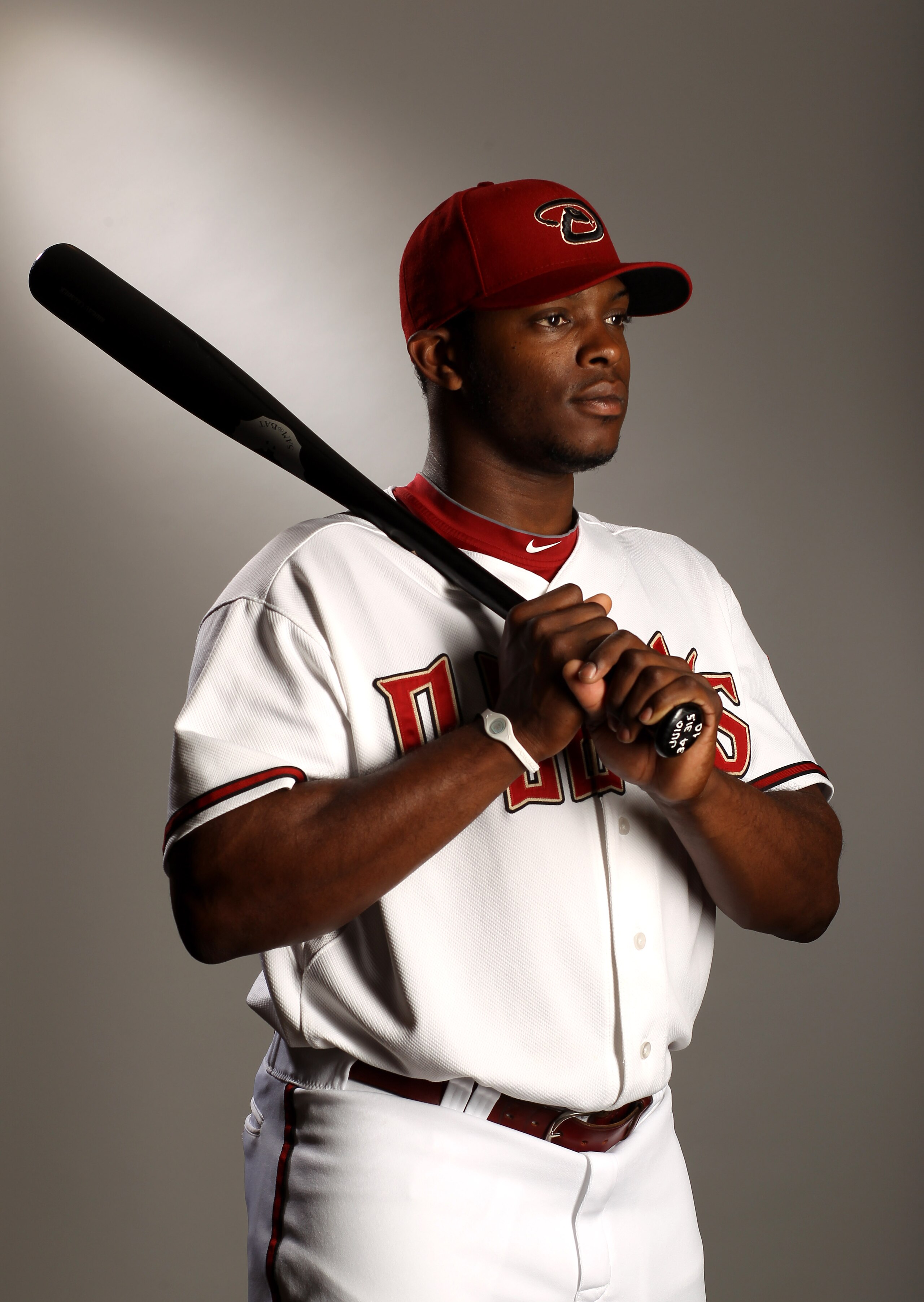 SCOTTSDALE, AZ - FEBRUARY 21:  Justin Upton #10 of the Arizona Diamondbacks poses for a portrait at Salt River Fields at Talking Stick on February 21, 2011 in Scottsdale, Arizona.  (Photo by Ezra Shaw/Getty Images)