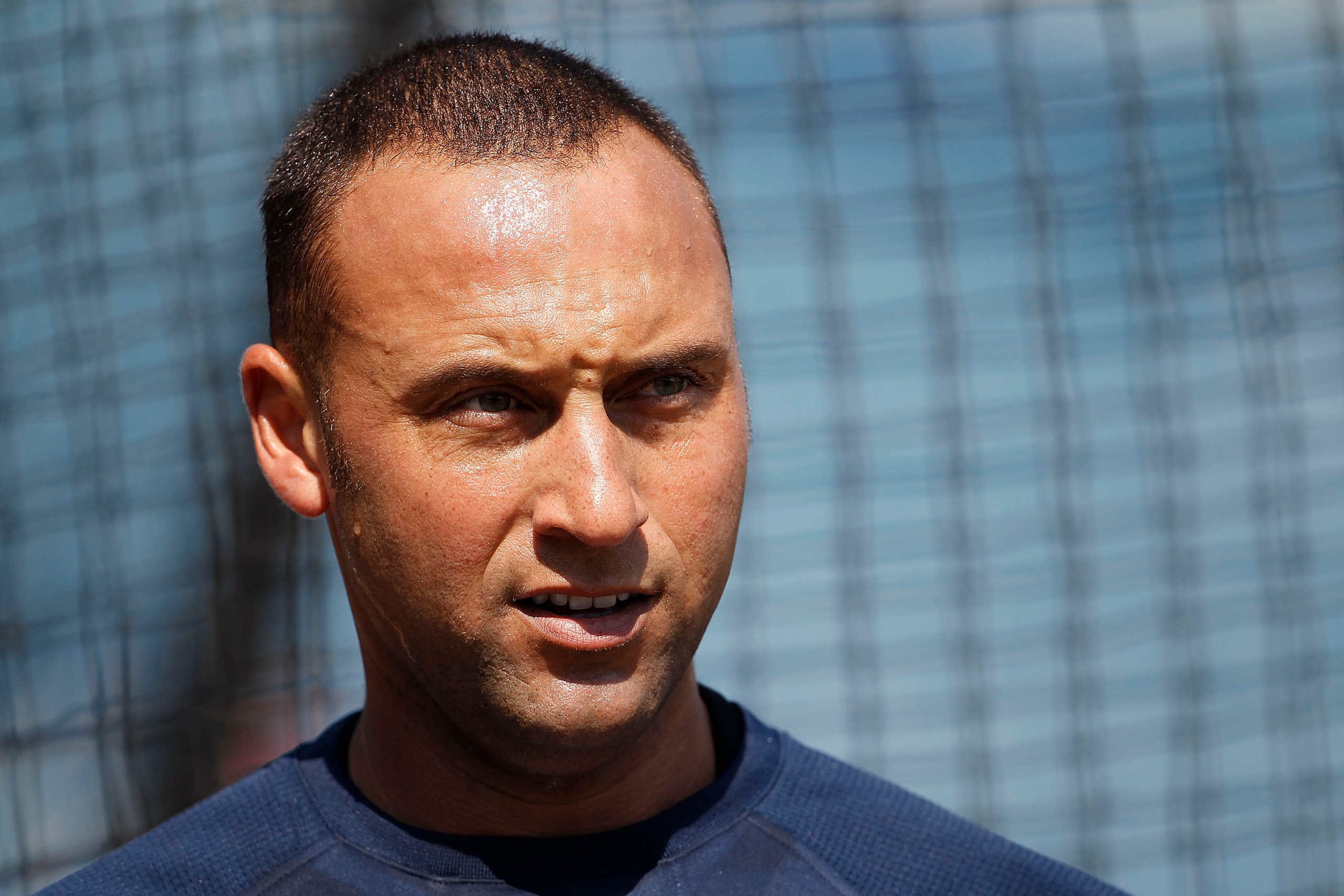 TAMPA, FL - FEBRUARY 20:  Derek Jeter #2 of the New York Yankees during the first full team workout of Spring Training on February 20, 2011 at the George M. Steinbrenner Field in Tampa, Florida.  (Photo by Leon Halip/Getty Images)