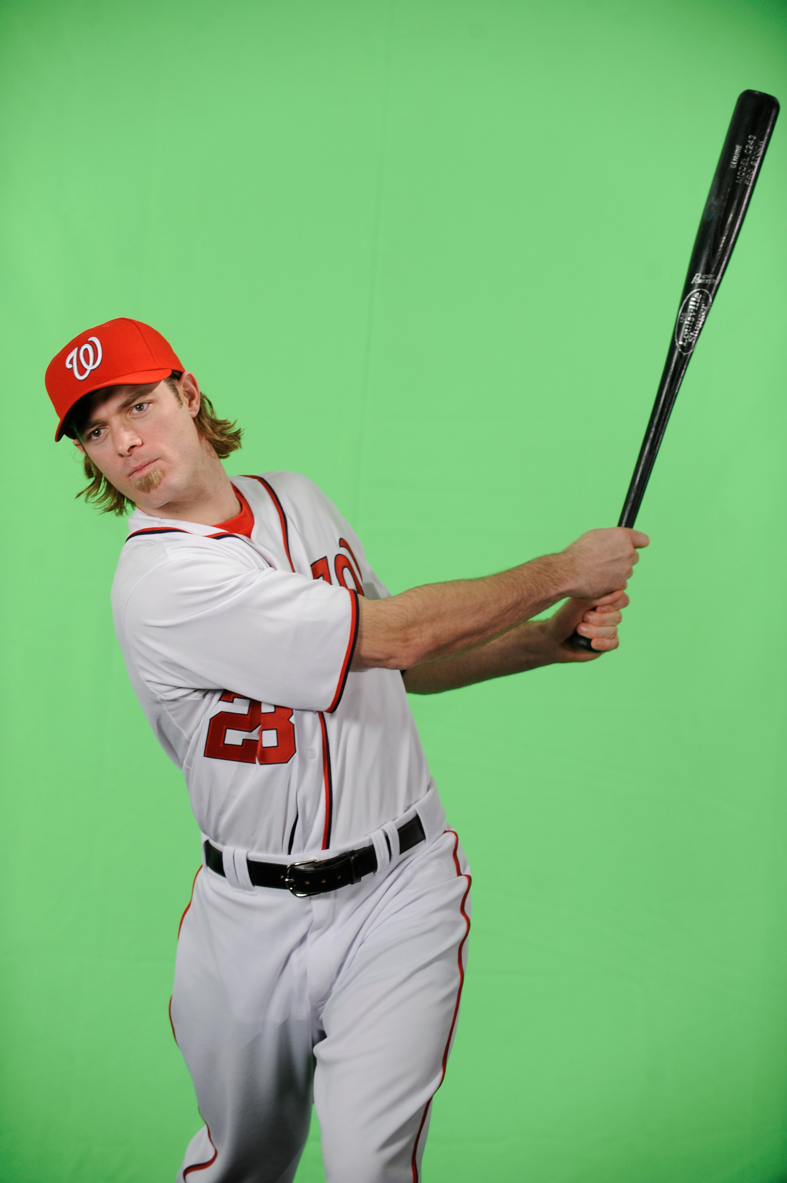WASHINGTON, DC - DECEMBER 15:  Jayson Werth #28 of the Washington Nationals poses before being introduced to the media on December 15, 2010 at Nationals Park in Washington, DC.   (Photo by Mitchell Layton/Getty Images)